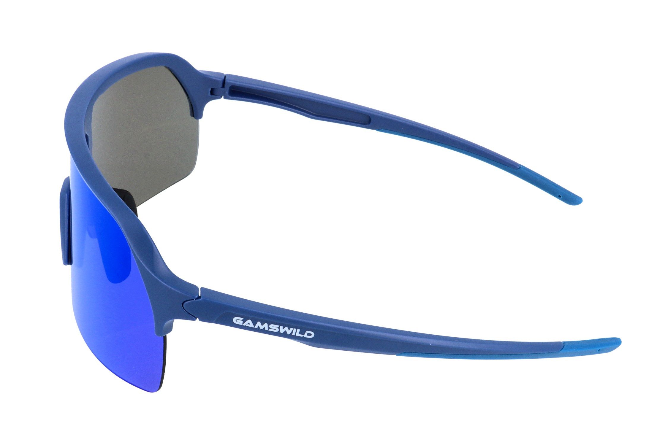 Gamswild Sportbrille UV400 Sonnenbrille Skibrille Fahrradbrille extra große Scheibe Damen, Herren Modell WS0046 in grün, blau, lila