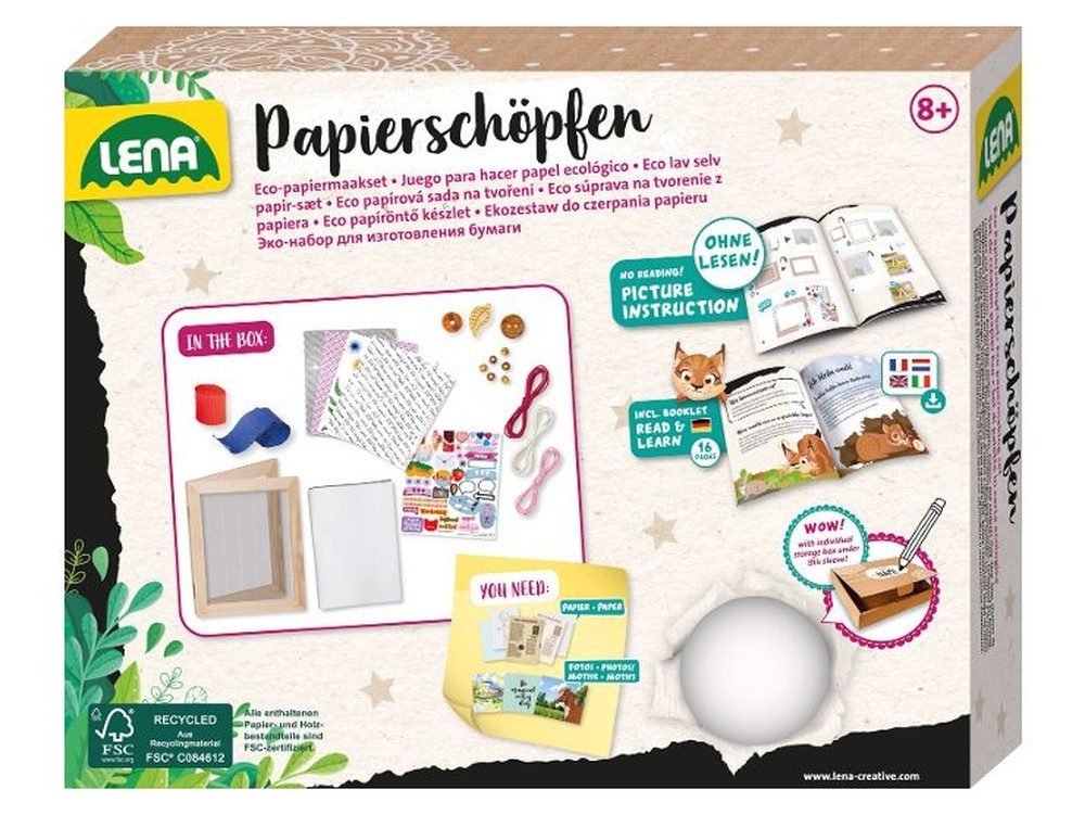 SIMM Spielwaren Kreativset Papierschöpfen Set mit Schöpfrahmen für Kinder