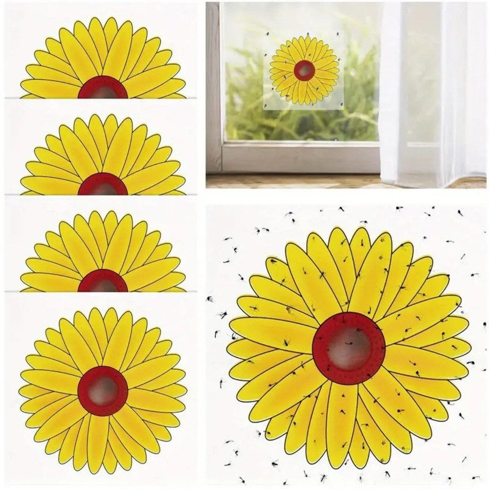 Klebefalle Fenster Fliegenfalle 10er Set – Ungiftige Insektenfalle mit Kleber