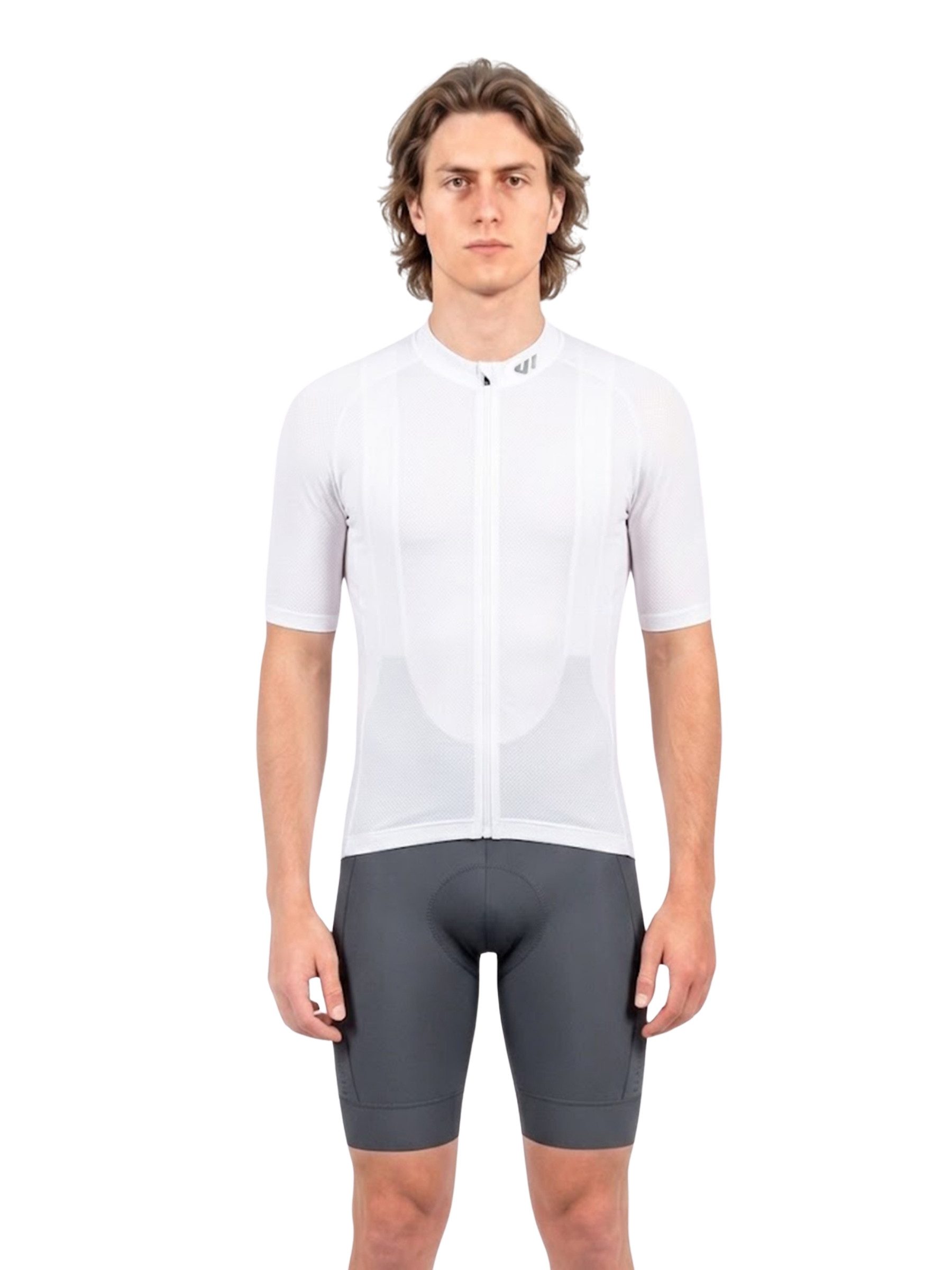 Wulibike Radtrikot Herren Fahrradbekleidungsset mit 3D-Polster & Anti-Rutsch-Silikon (2-tlg) Kurzarm-Radtrikot und Träger-Radhose, insgesamt 6 Taschen