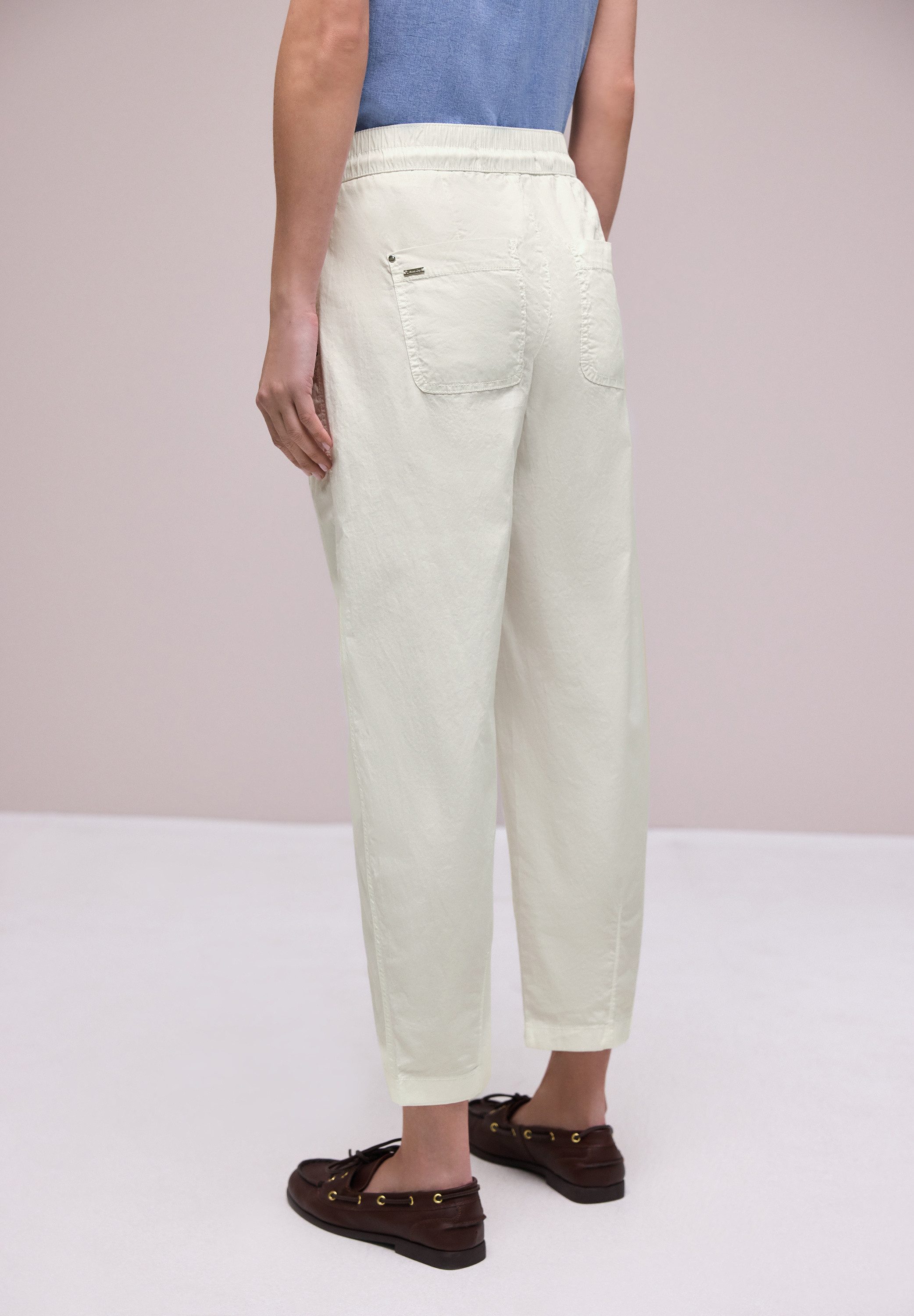 STREET ONE Schlupfhose Barrel Leg Hose in Papertouch-Qualität