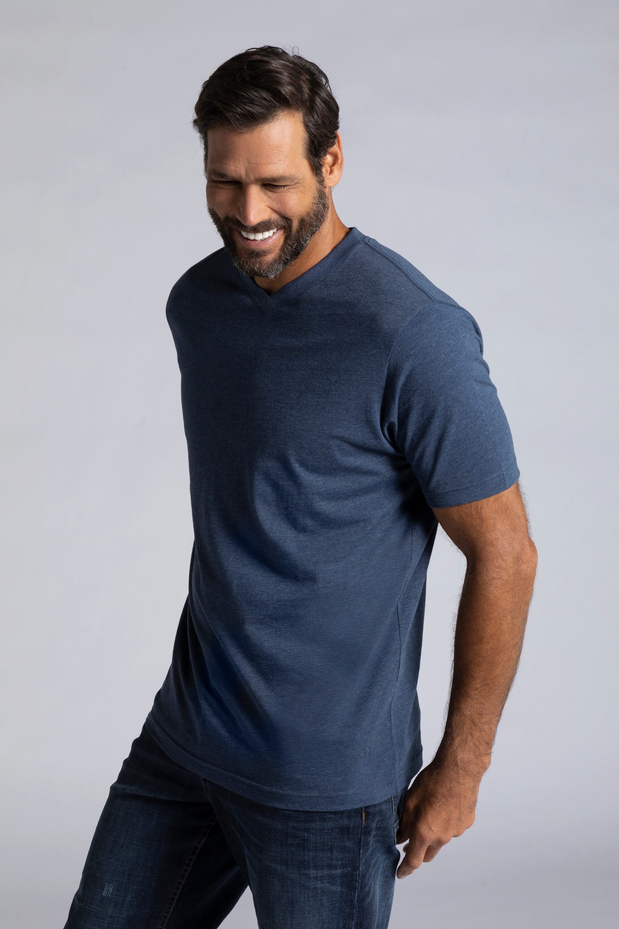 JP1880 T-Shirt T-Shirt Basic V-Ausschnitt bis günstig online kaufen