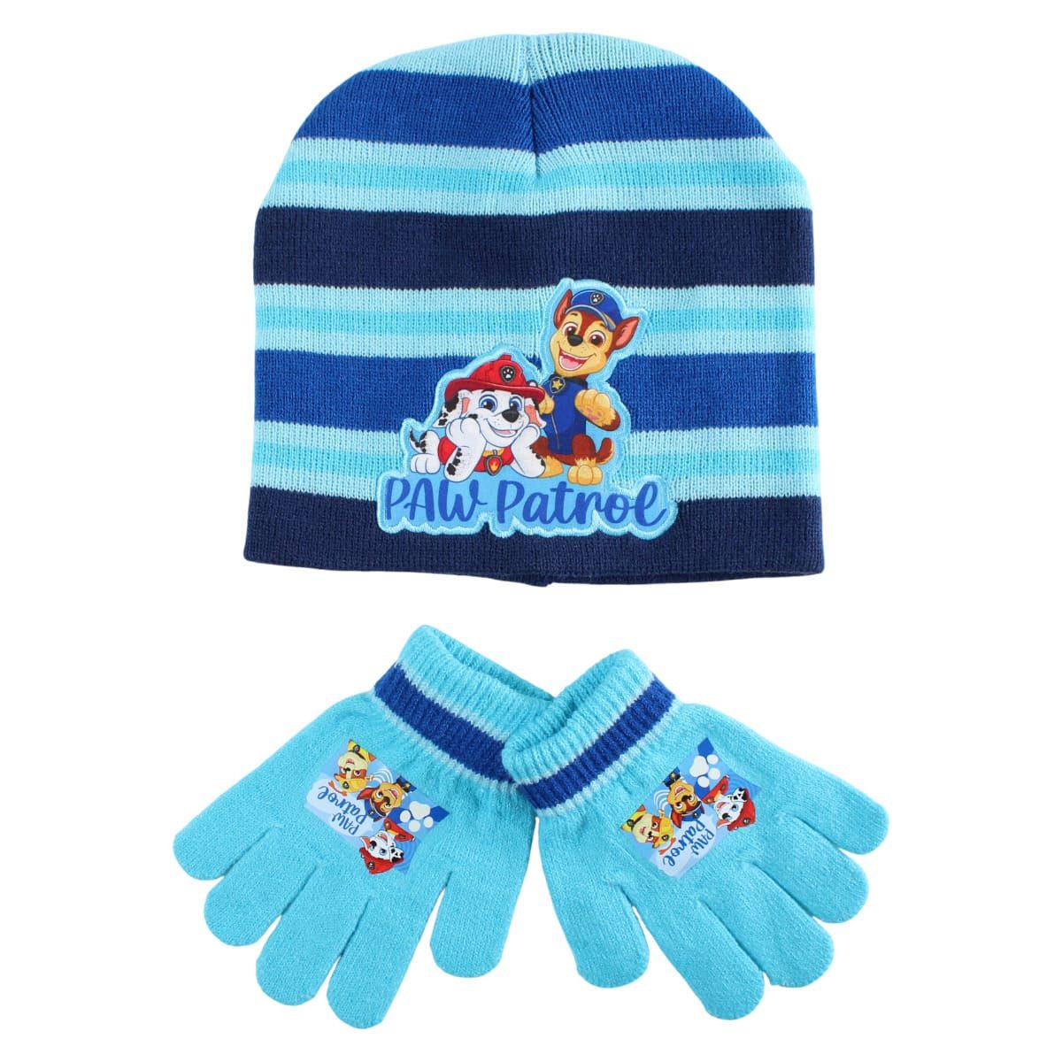 PAW PATROL Jerseymütze Paw Patrol Kinder 2tlg Set Winter Mütze plus Рукавички Gr.52/54 (Spar-Set, 2-St)