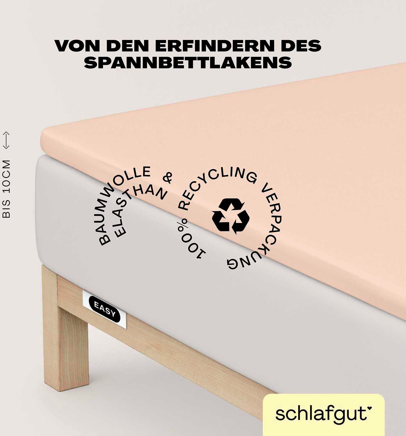 Schlafgut Spannbettlaken EASY Jersey Elasthan Topper, günstig online kaufen