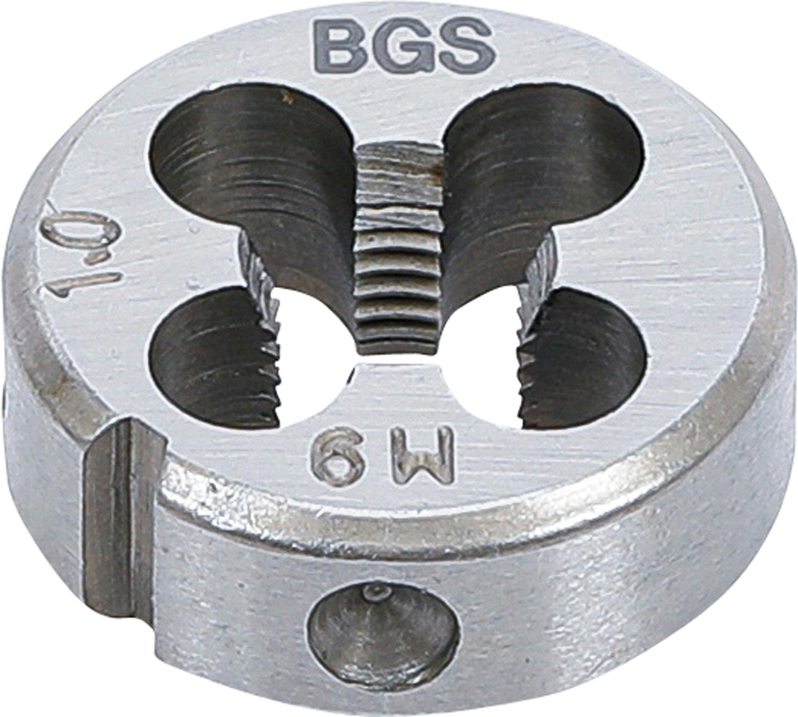 BGS technic Gewindeschneideisen Gewindeschneideisen, M9 x 1,0 x 25 mm