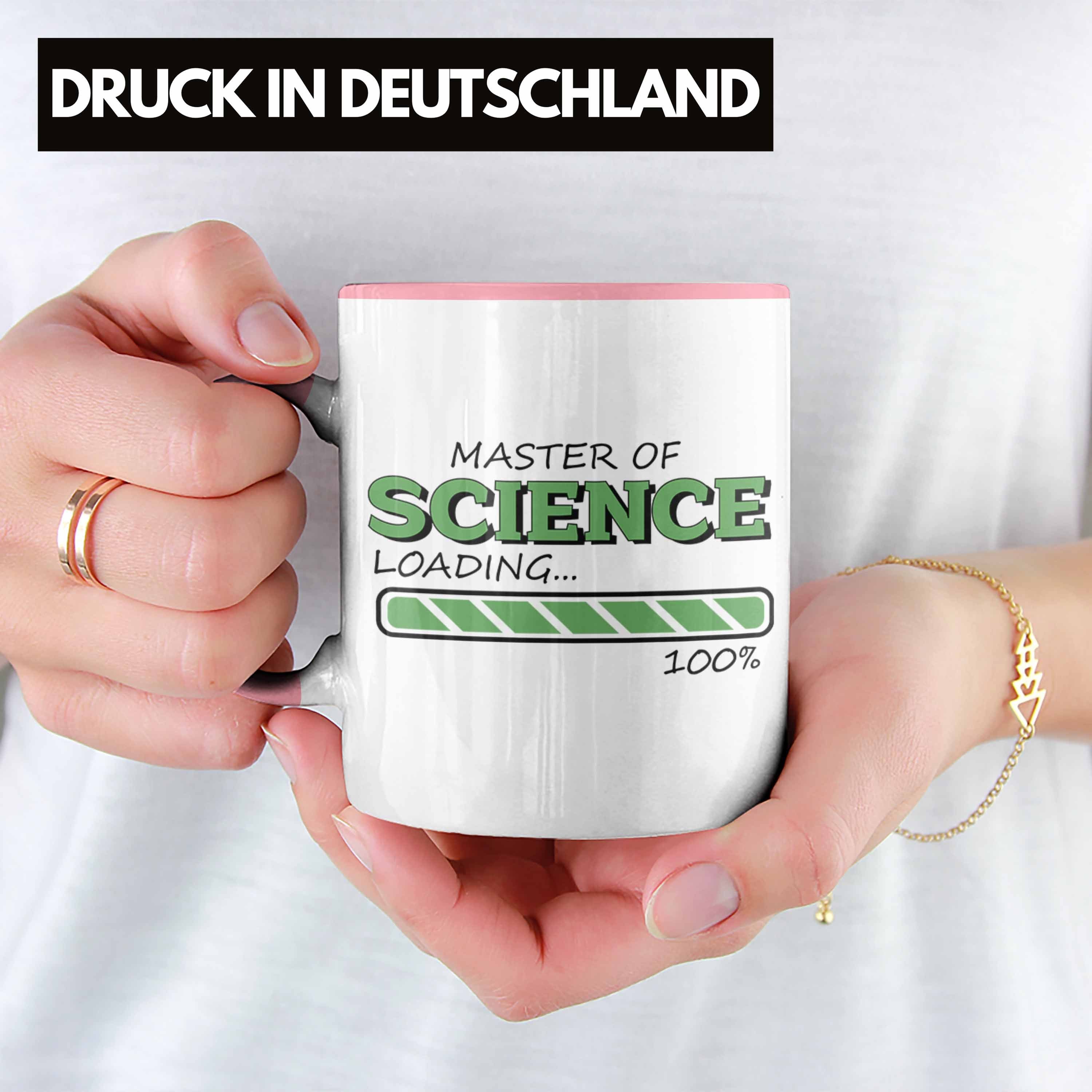 "Master Tasse Trendation Science Tasse - für Lustige Loading" Geschenkidee Absolvent Of Rosa