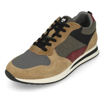 La Strada La Strada 9001007 Herren Sneaker Light Beige Multi Cow Suede Mesh Sneaker