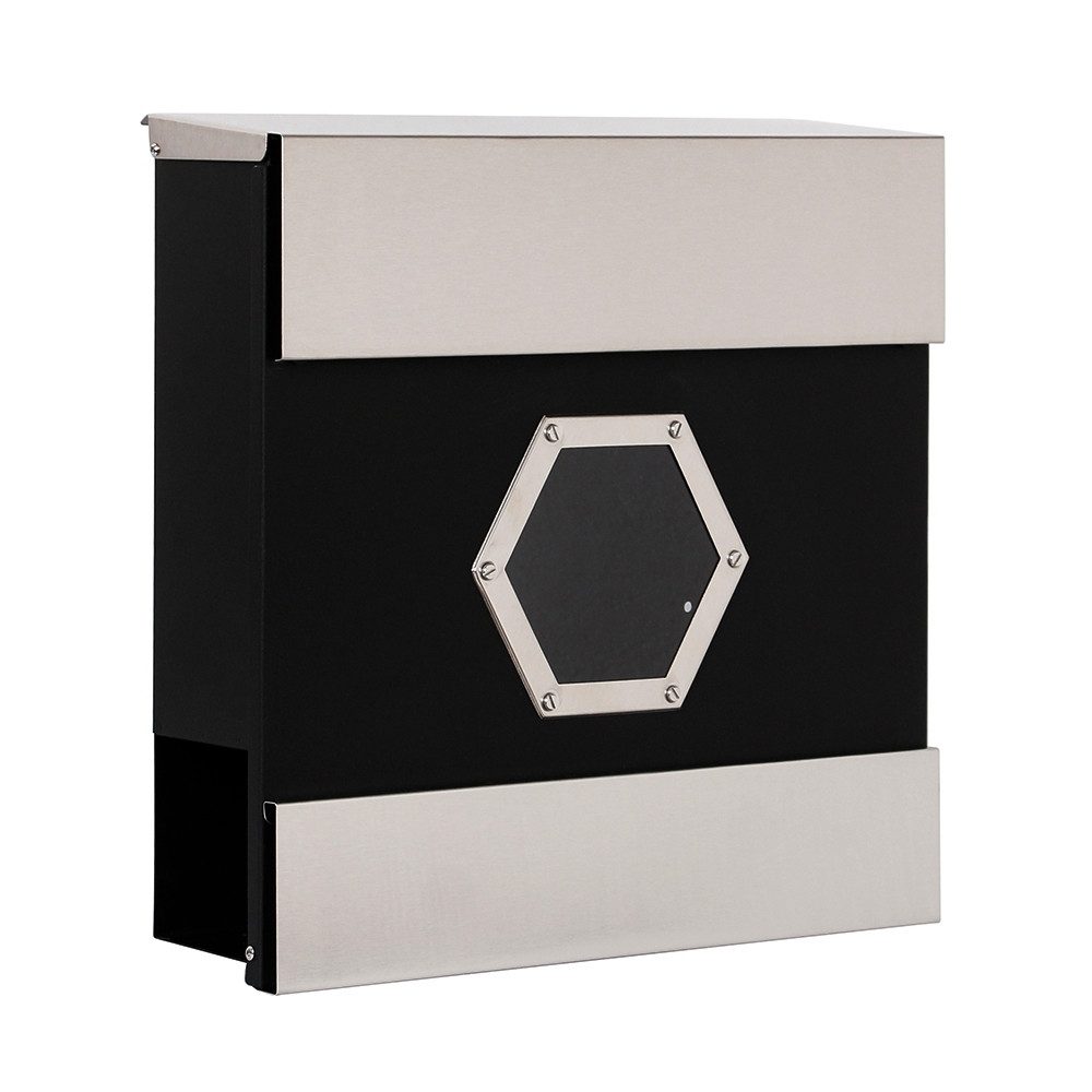 Mucola Wandbriefkasten Briefkasten Wandbriefkasten Edelstahl Zeitungsfach günstig online kaufen