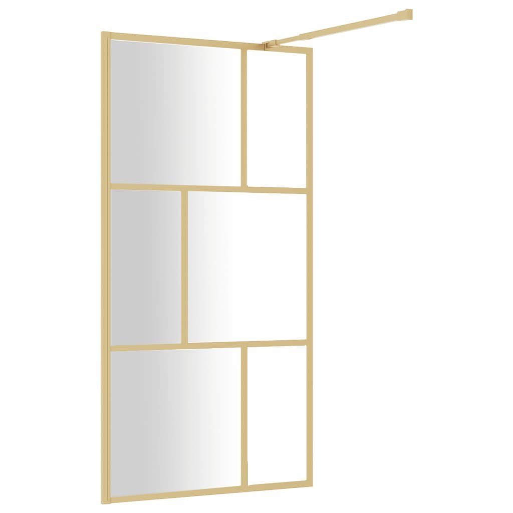 vidaXL Duschwand Duschwand für Begehbare Dusche ESG Klarglas Golden 100x195cm Walk In