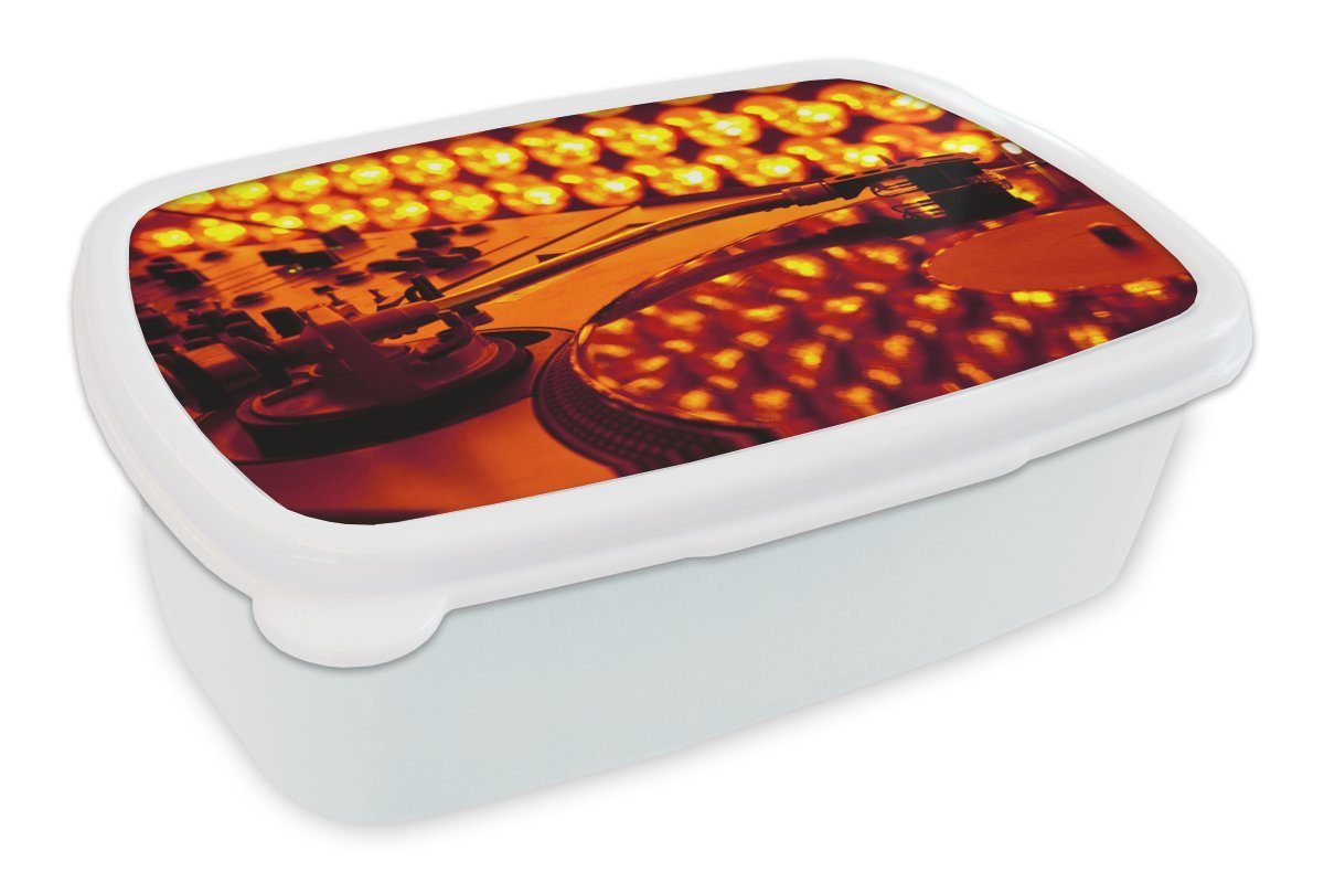 orangefarbene und Drehscheibe und Brotdose, weiß Lunchbox Kinder (2-tlg), Mädchen Kunststoff, für Erwachsene, Lichter, Mischpult für MuchoWow Jungs und Brotbox für