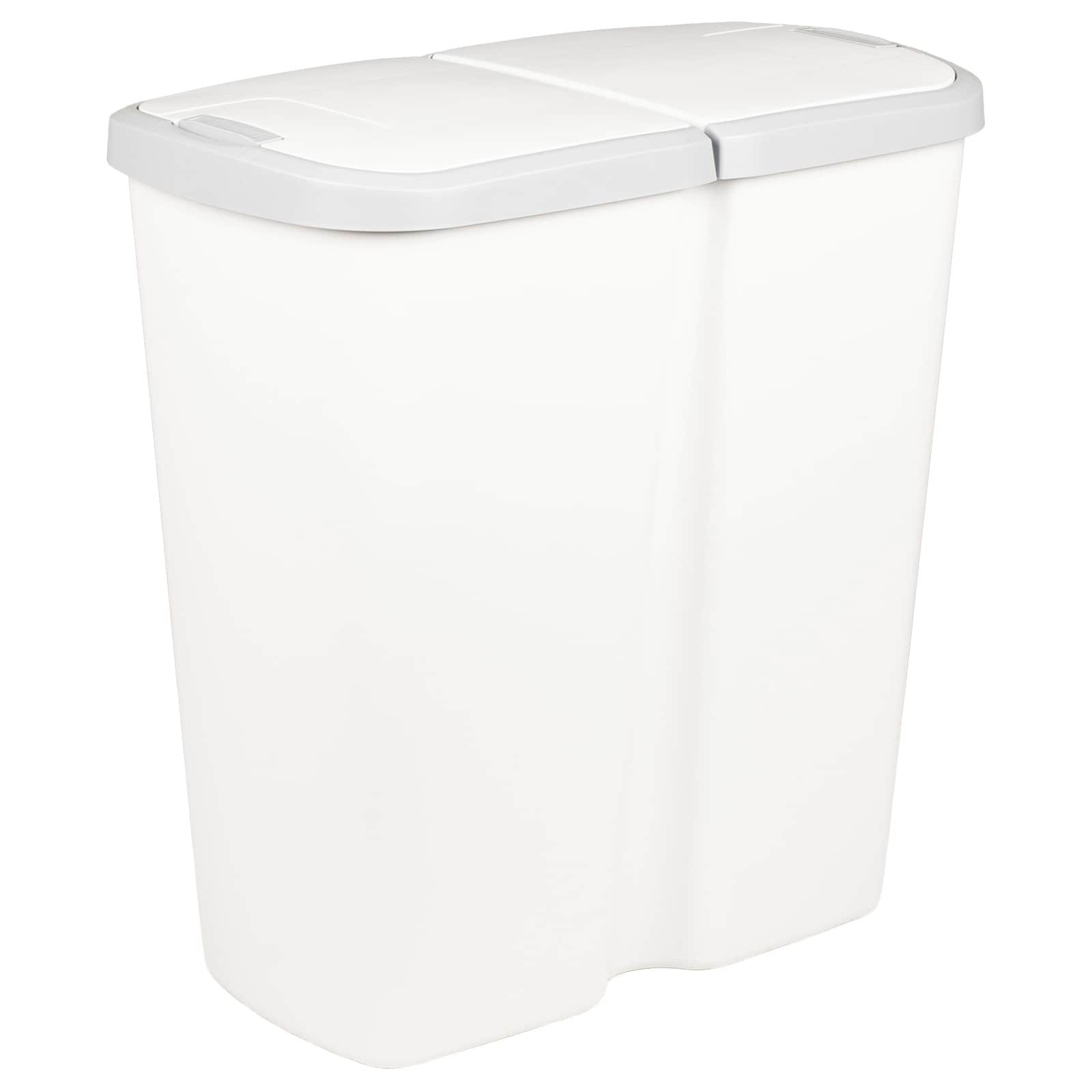vidaXL Mülleimer 48,5 x 28 x 51 cm Mülltonne Weiß 48,5x28x51 cm PP