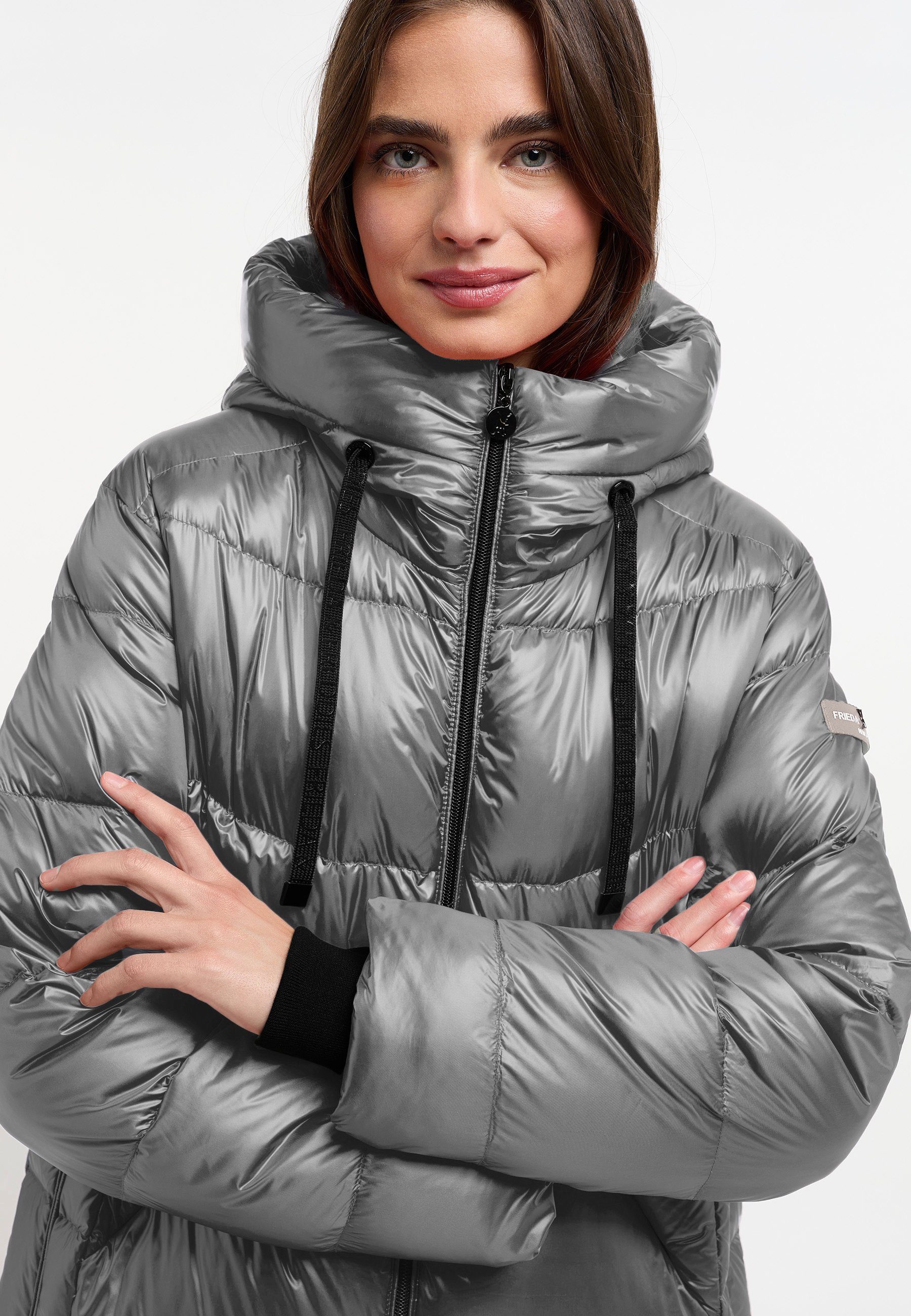 Thermolite grau & Frieda Kapuze mit NY 2 Freddies Twister Coat, Langmantel