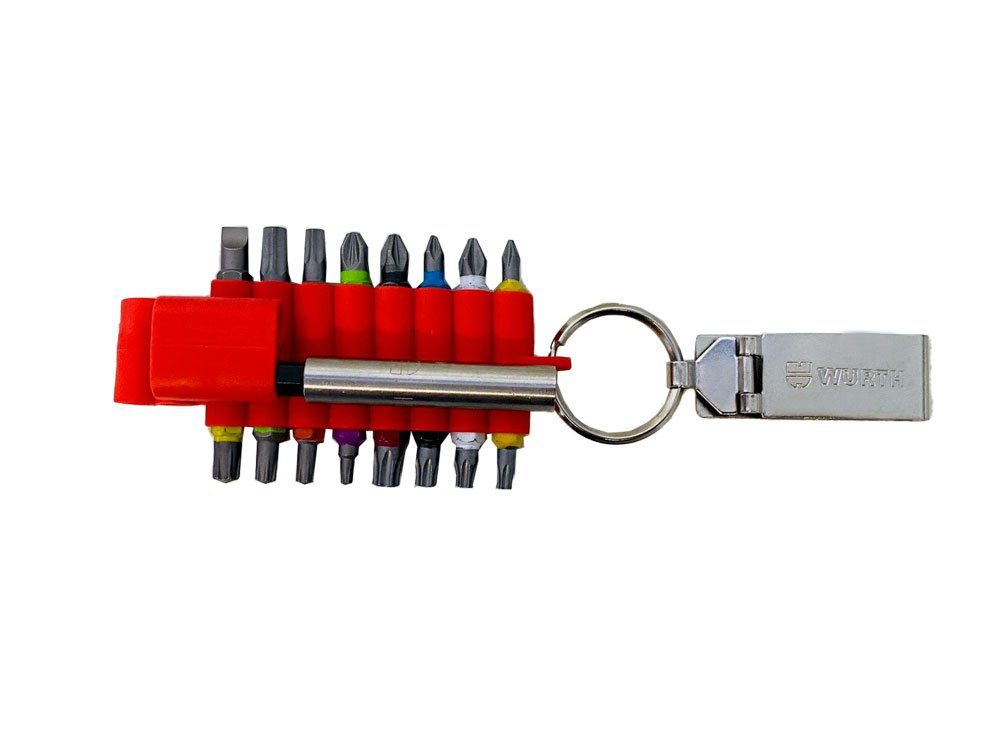Würth Bit-Set Würth Bit-Set mit Metall-Gürtelclip 17-teilig; 1/4" Aufnahme, 17-St.