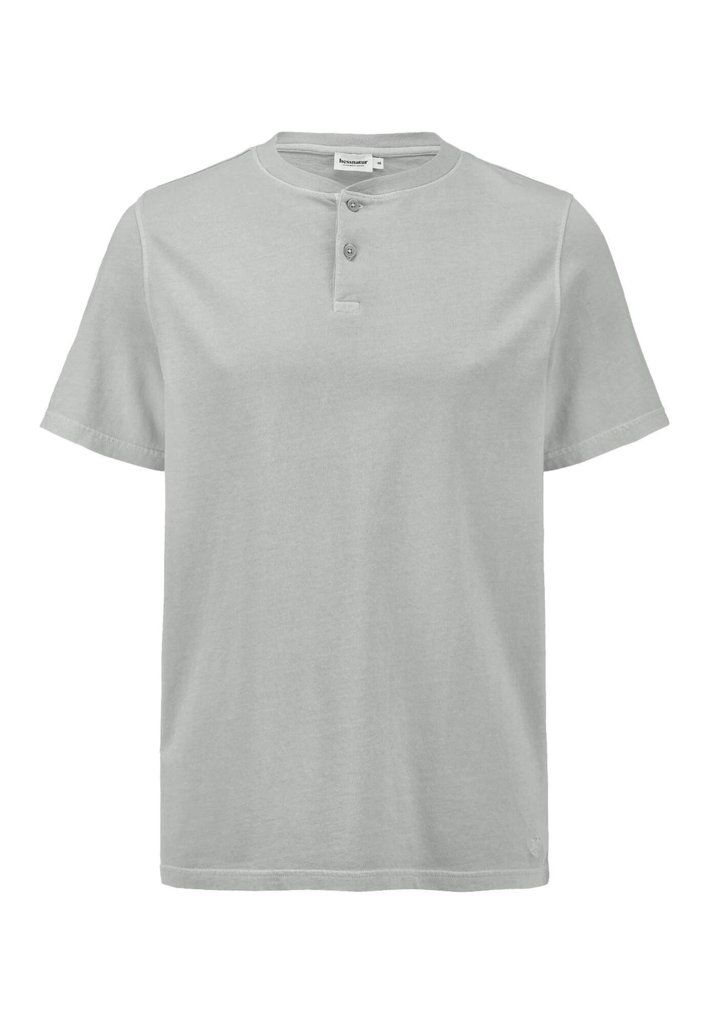 Hessnatur T-Shirt Heavy Jersey Henley Relaxed aus reiner (1-tlg)