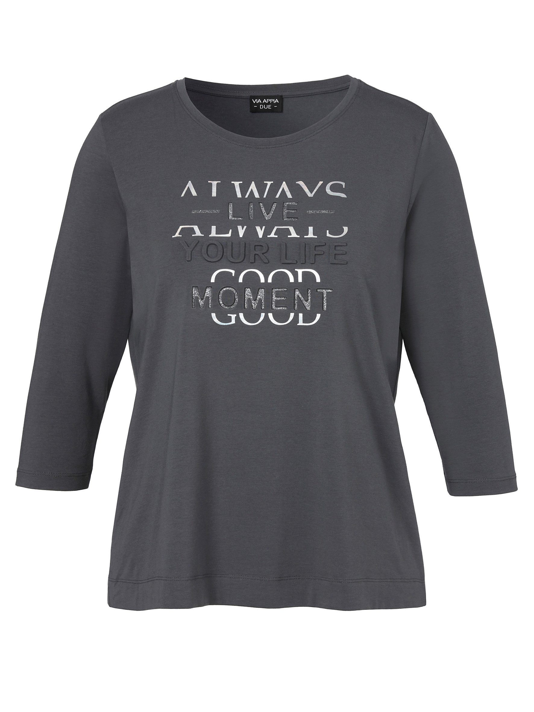 VIA APPIA T-Shirt T-Shirt Rundhals 3/4 Arm Motiv günstig online kaufen