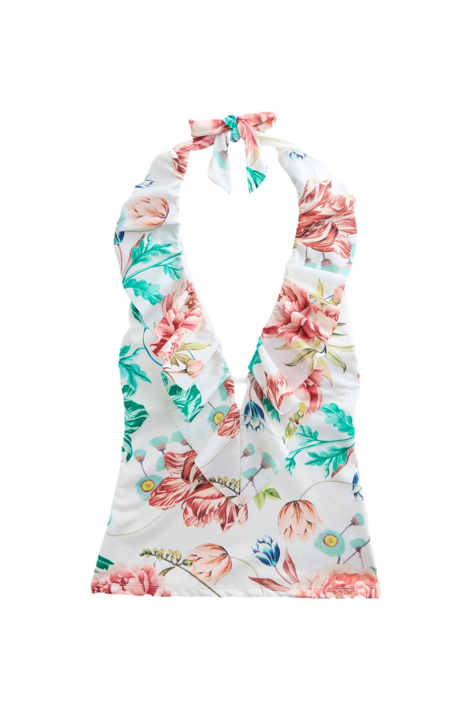 Next Tankini-Top Bauchformendes Tankini-Neckholder-Top mit Rüschen günstig online kaufen