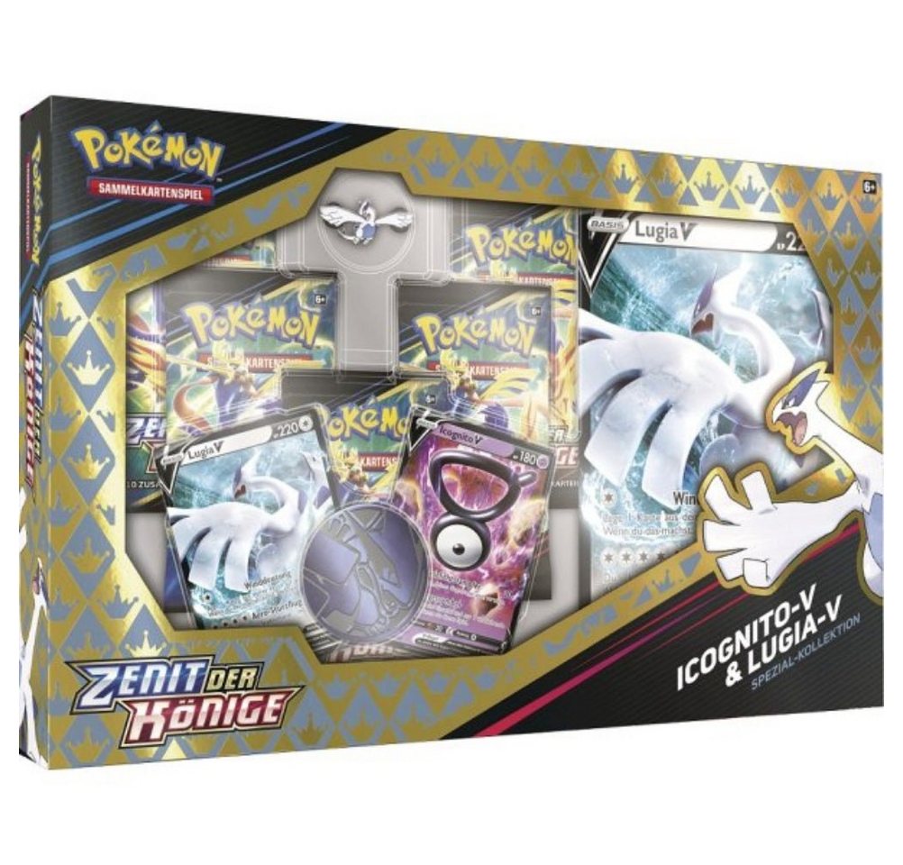 The Pokémon Company International Sammelkarte Pokemon Zenit der Könige: Icognito-V & Lugia-V Spezial-Kollektion (deu