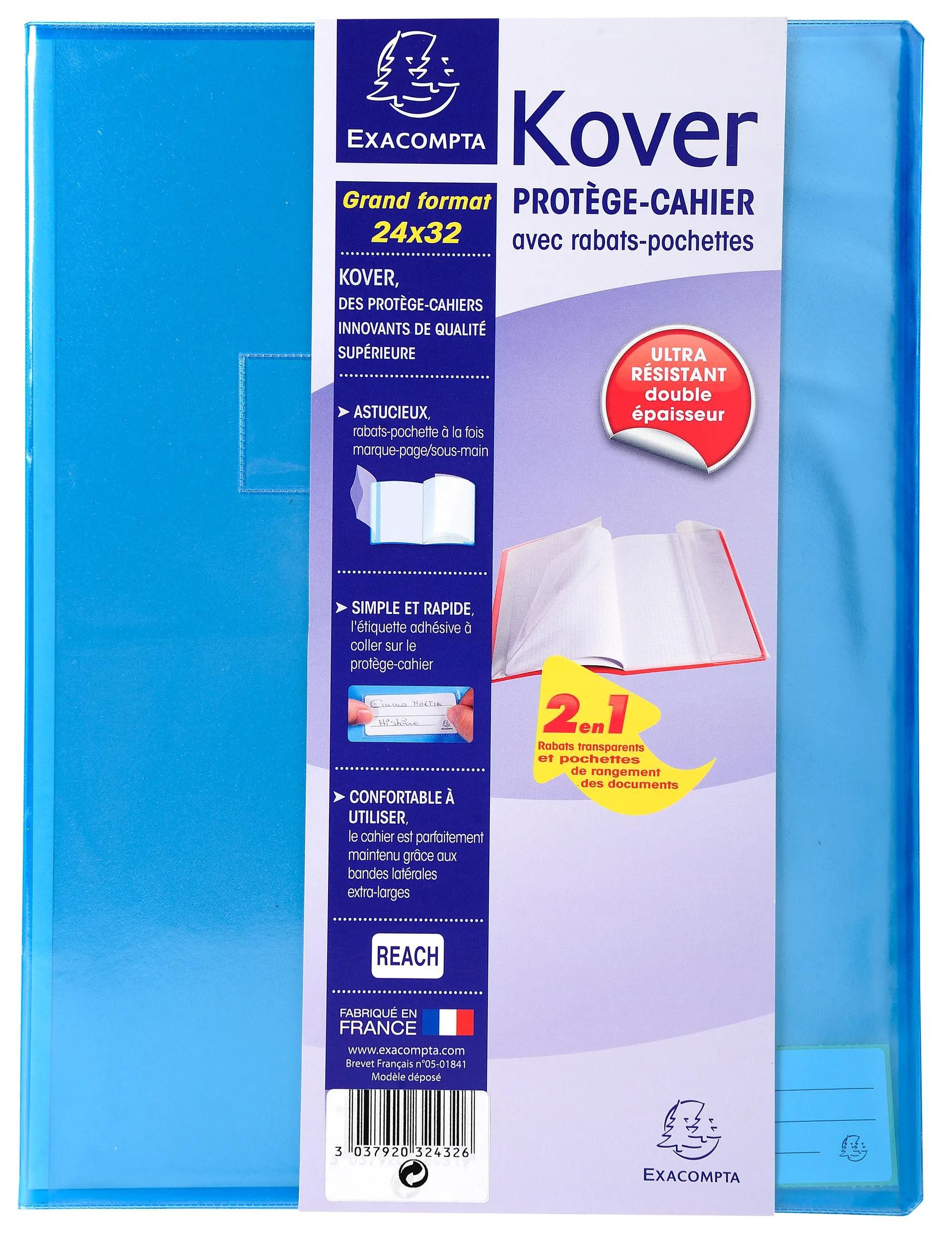 EXACOMPTA Schulheft 60x Buchhülle 24x32cm PVC - Farben sortiert - 32431E, Schutzümschläge