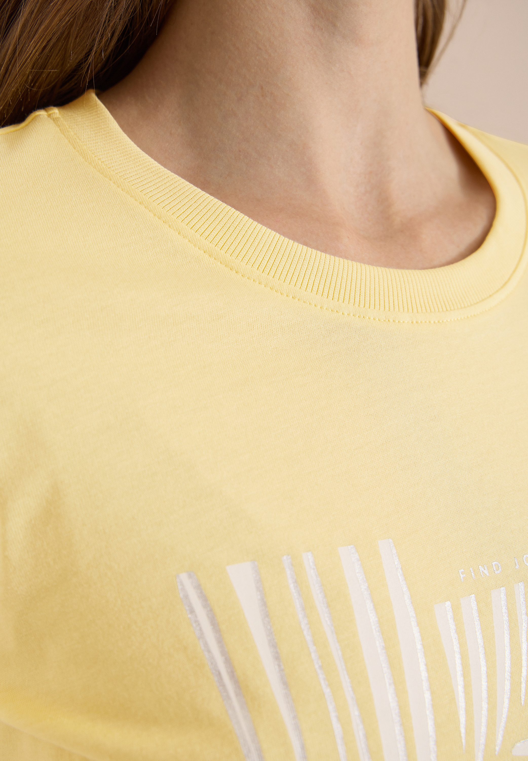 CECIL Kurzarmshirt Style Lea Sommershirt mit Rundhals und Artwork