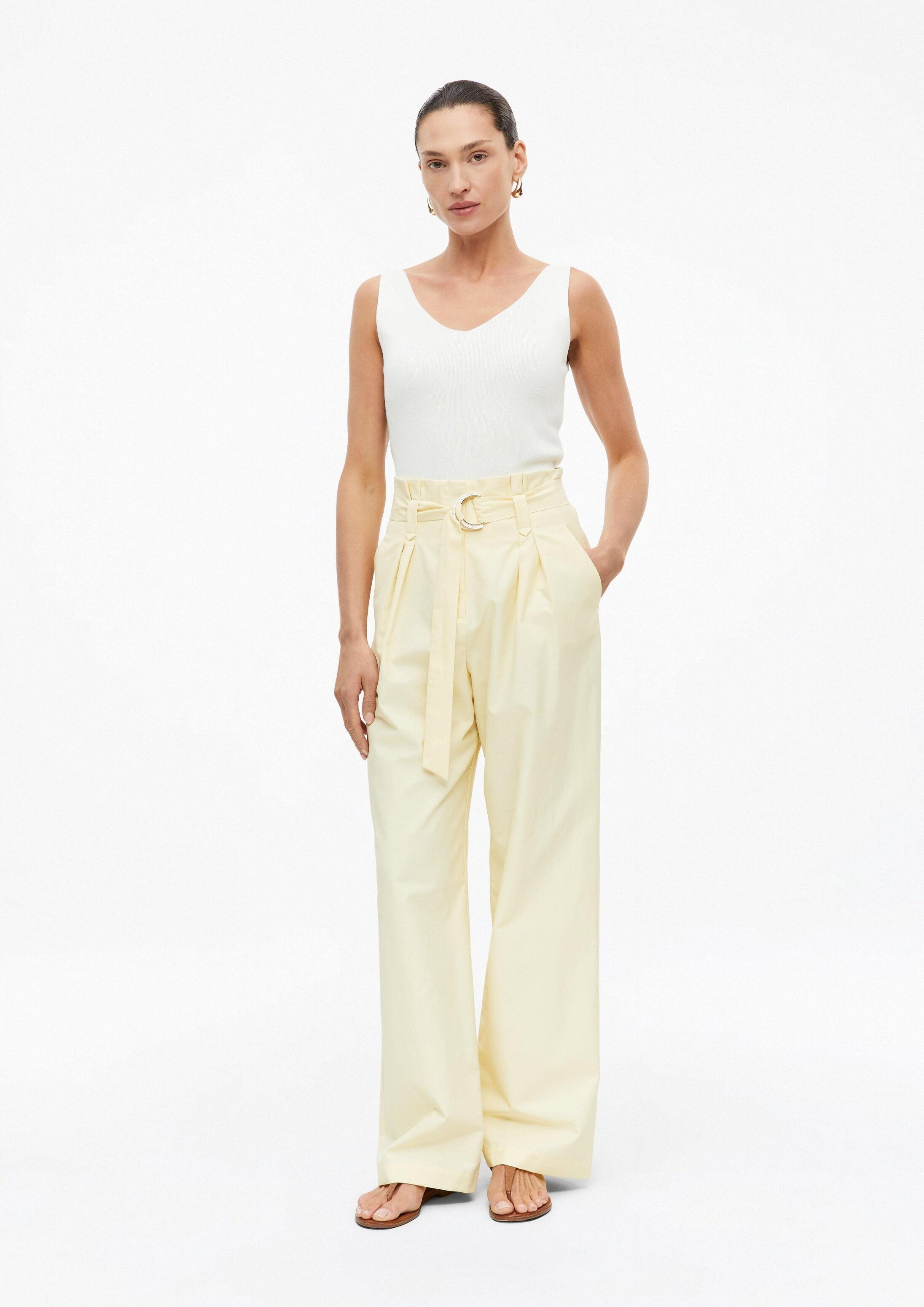 s.Oliver Chinos Hose Wide-Leg-Hose aus Leinenmix mit Gürtel