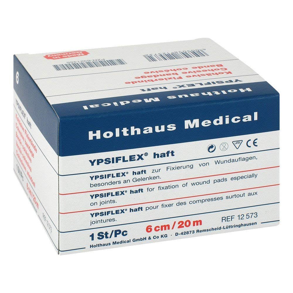 Holthaus Medical Wundpflaster YPSIFLEX haft Fixierbinde, 6 cm x 20 m, einzeln in Faltschachtel