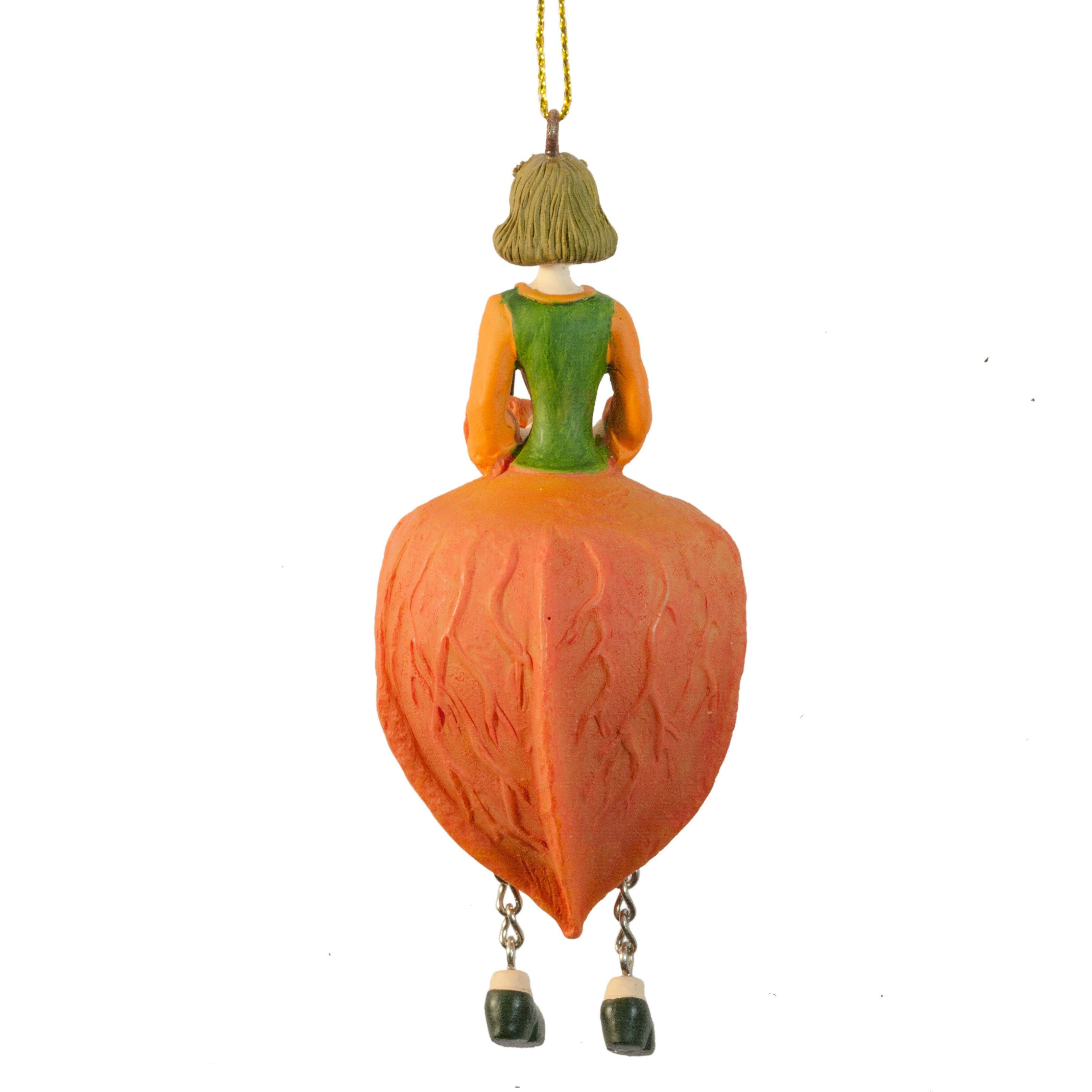 ROSEMARIE SCHULZ Heidelberg Dekofigur Blumenmädchen Blasenkirsche Dekohänger Deko-Objekt Kunstblume, Handbemalte Figur aus Polyresin