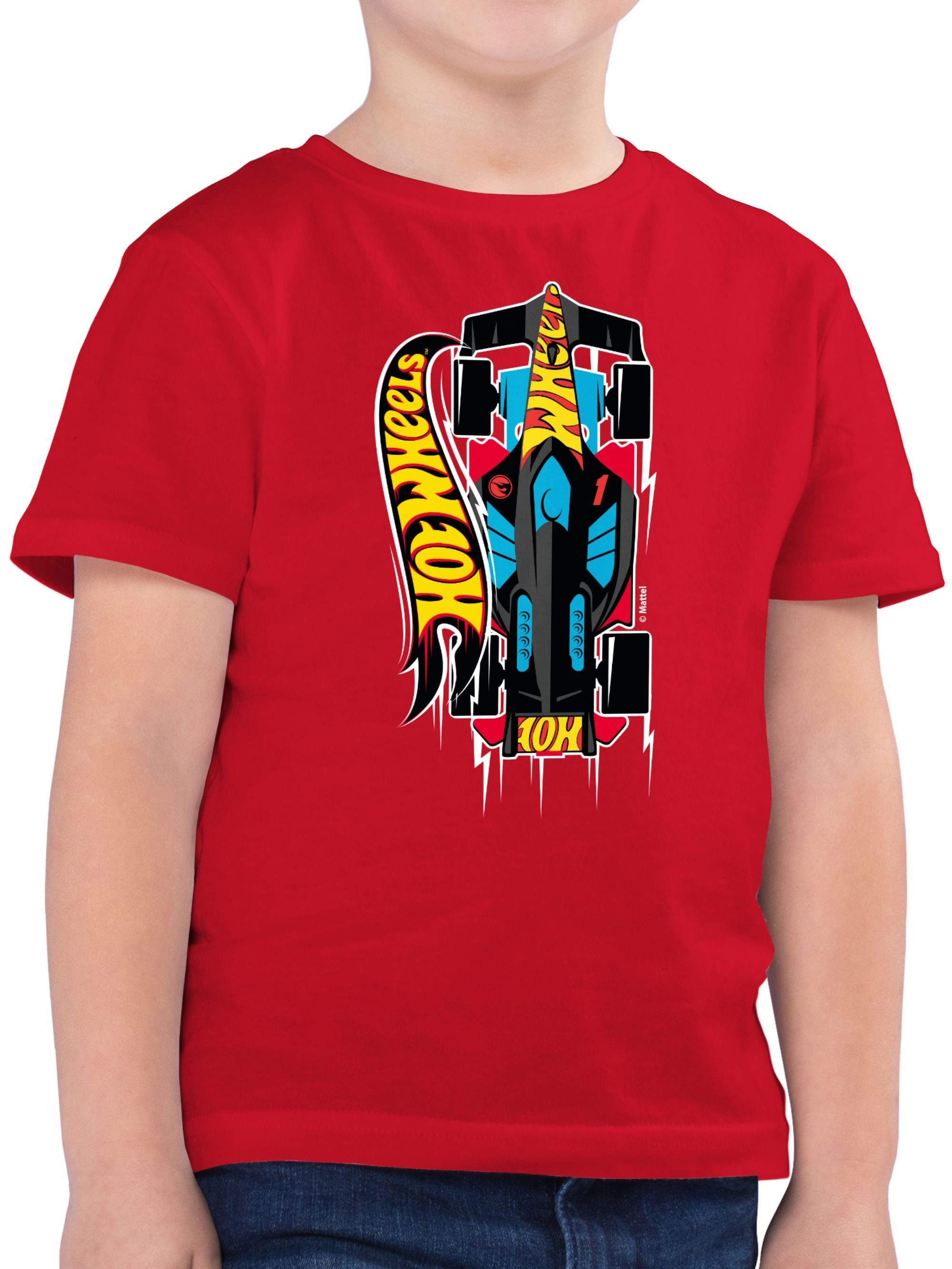 Shirtracer T-Shirt Rennauto - schwarz/gelb Hot Wheels Jungen 1 Rot