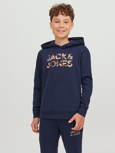 Neue Ware zu günstigen Preisen Jack & Jones Junior Kapuzensweatshirt JNR Blazer Navy HOOD JJMILES SWEAT