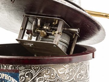 Aubaho Dekoobjekt Nostalgie Grammophon Gramophone Dekoration Trichter Grammofon antik-St