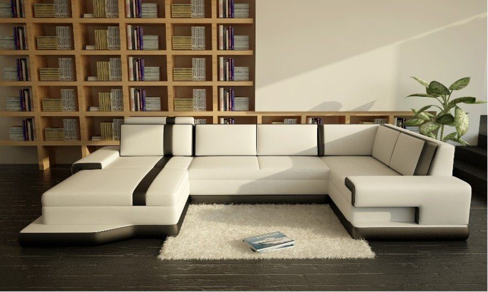 Wohnlandschaft Sitz, Sofa JVmoebel Europe Form Design in Made Couch U Polster Big Ecksofa XXL Ecksofa