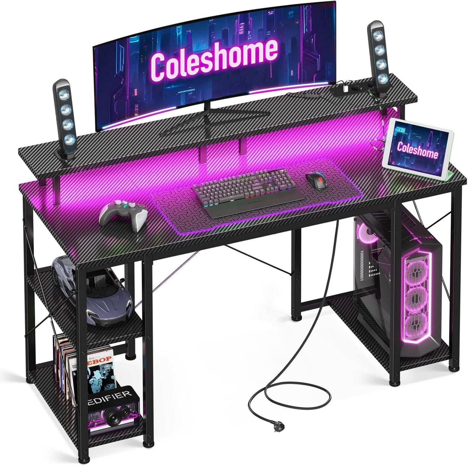 LuxusKollektion Gamingtisch Gaming Tisch LED-Beleuchtung 2 günstig online kaufen