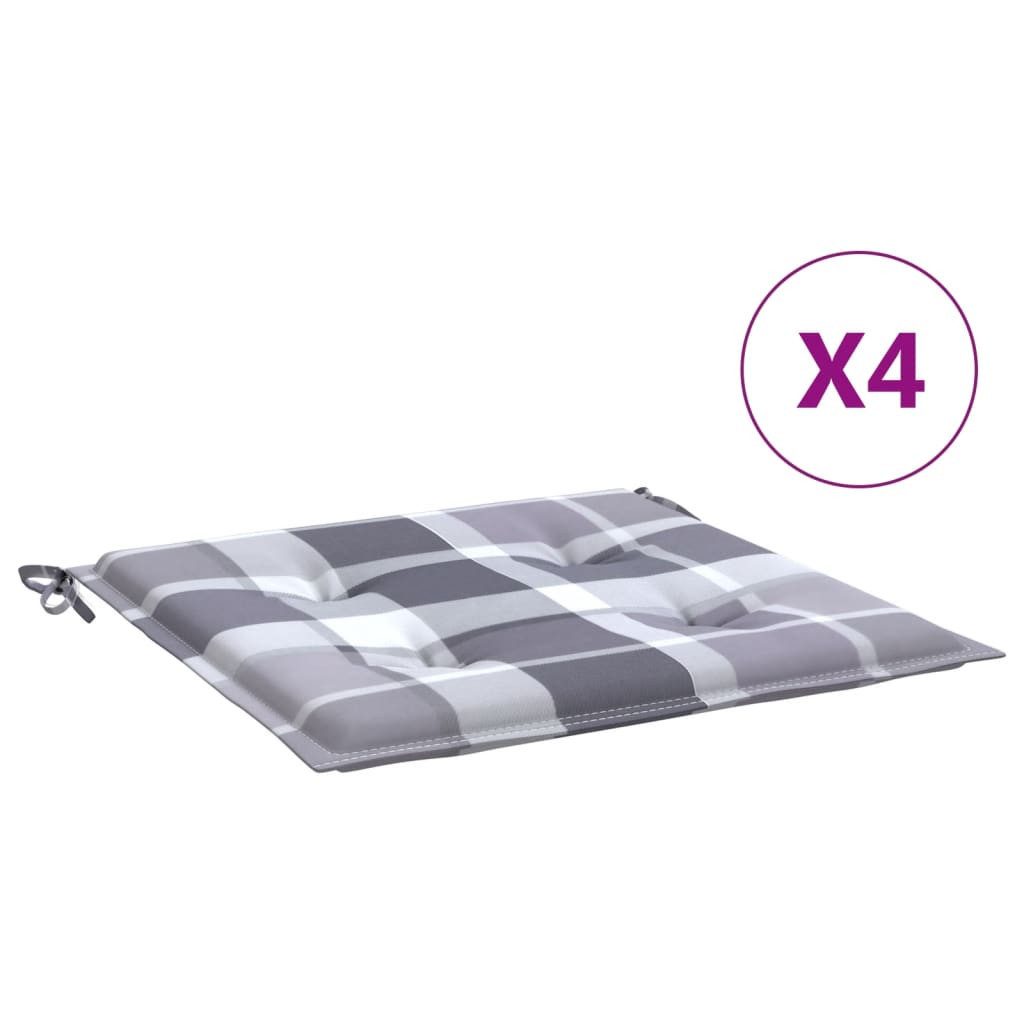 vidaXL Sitzauflage Gartenstuhl-Kissen 4 Stk. Grau günstig online kaufen