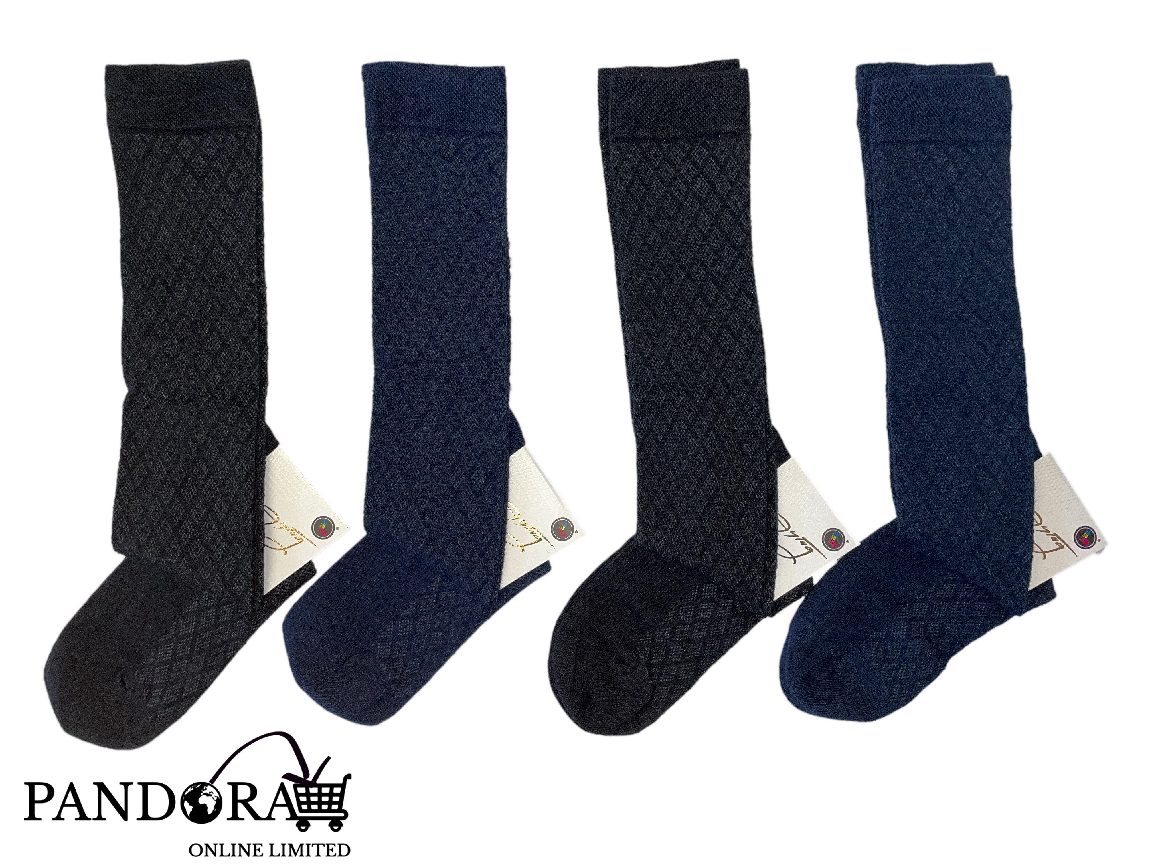 Businesssocken 4 Paar Damen Baumwoll-Kniestrümpfe – Weich & Atmungsaktiv 36-39