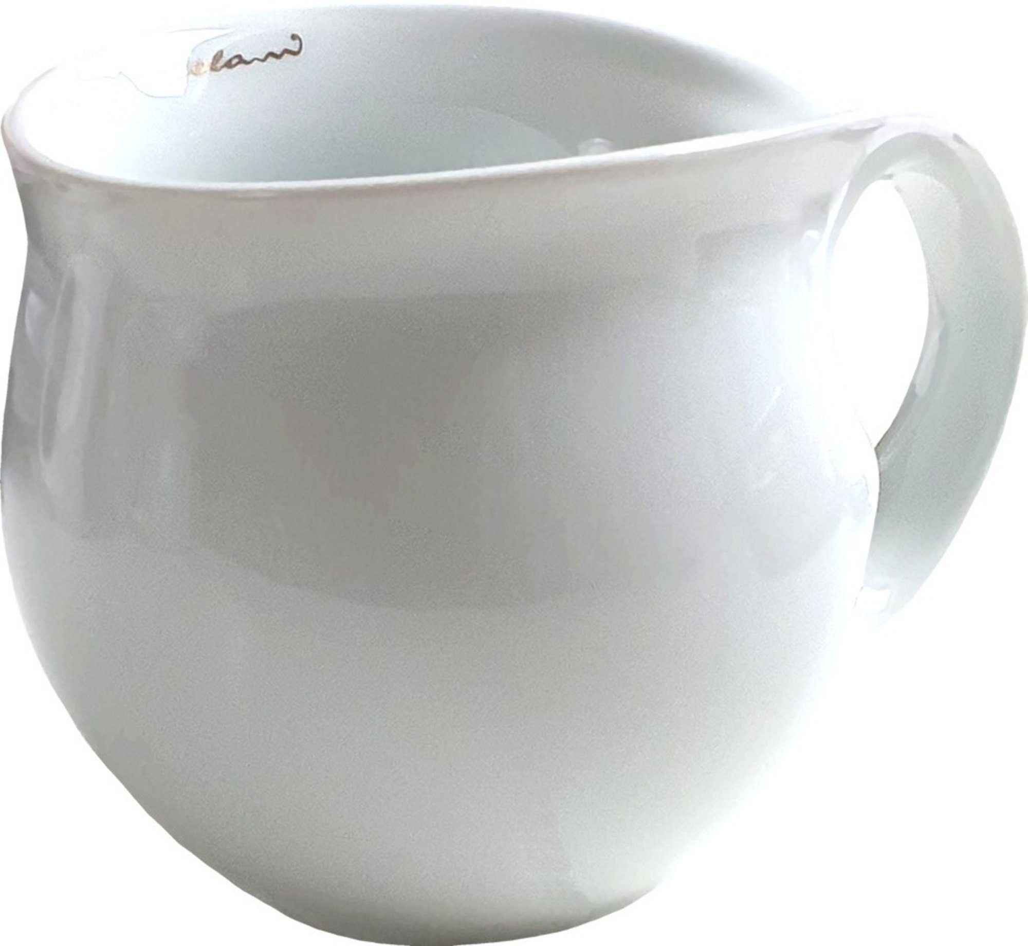 Colani Tasse Colani Jumbotasse großer Kaffeebecher XXL Weiß 600ml, Porzellan, Spülmaschinenfest, Mikrowellengeeignet, im Geschenkkarton