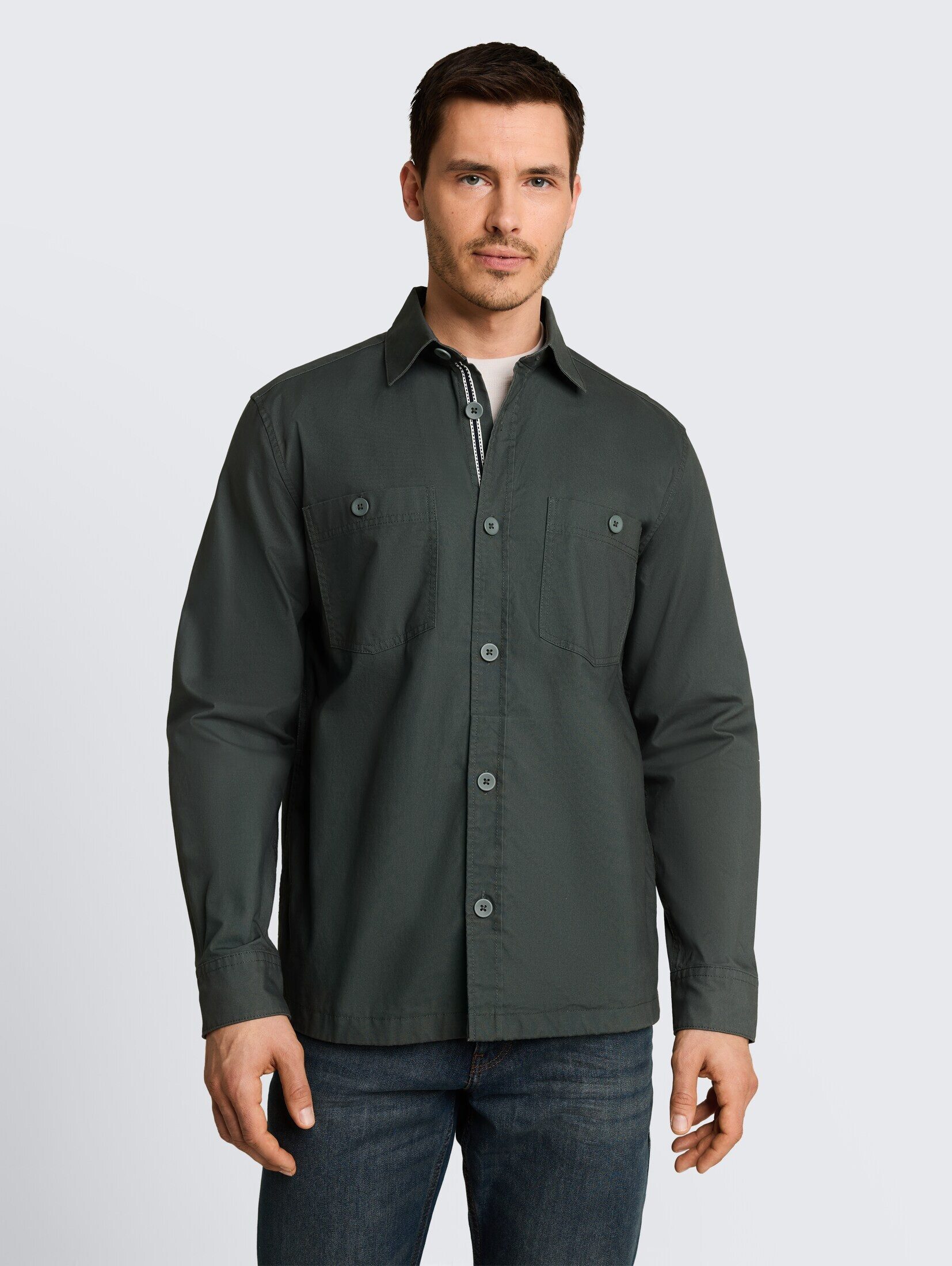 TOM TAILOR Langarmhemd Blusen & Shirts Overshirt mit Eingriffstaschen