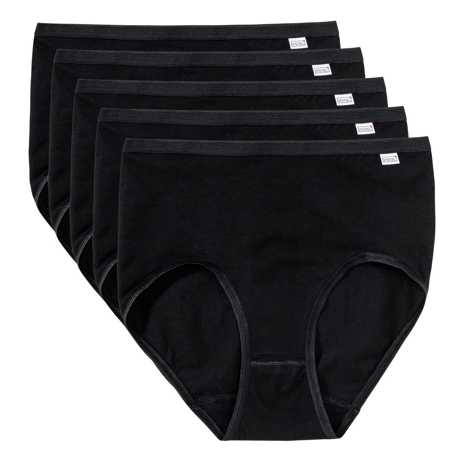 Speidel Taillenslip Basic 9826 Stretch Cotton (Vorteils-Pack, 5-St., 5er-Pack, 10er-Pack) Damen Schlüpfer mit Gummibund Taillenslips