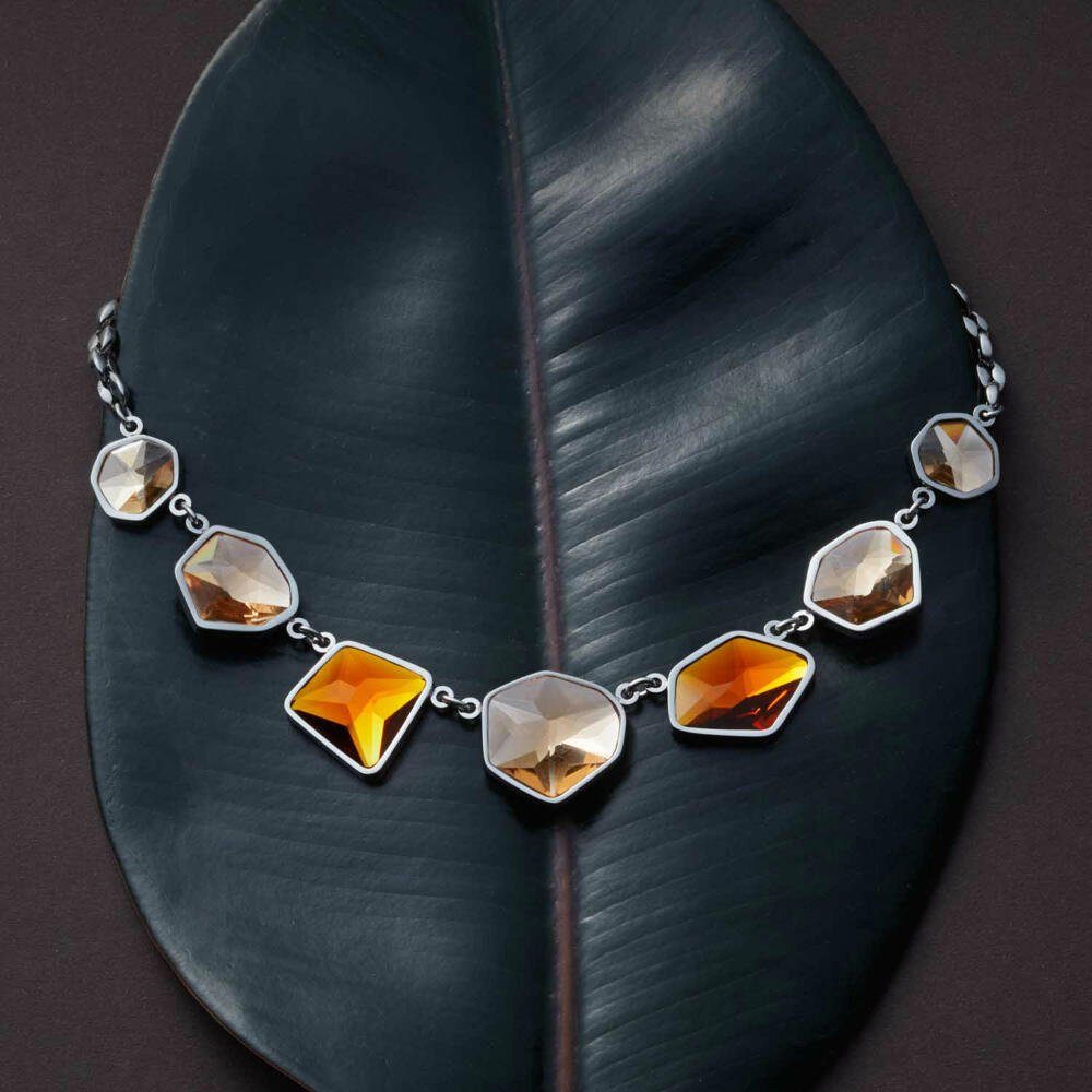 LEONARDO Edelstahlkette Caprina beige|br...