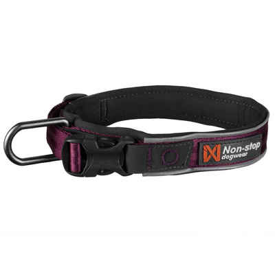 Non-stop dogwear Hunde-Halsband ROAM Collar purple, Neopren-Polsterung; Nylon-Gurtband; Aluminium D-Ring, gepolstertes Halsband für jede Aktivität
