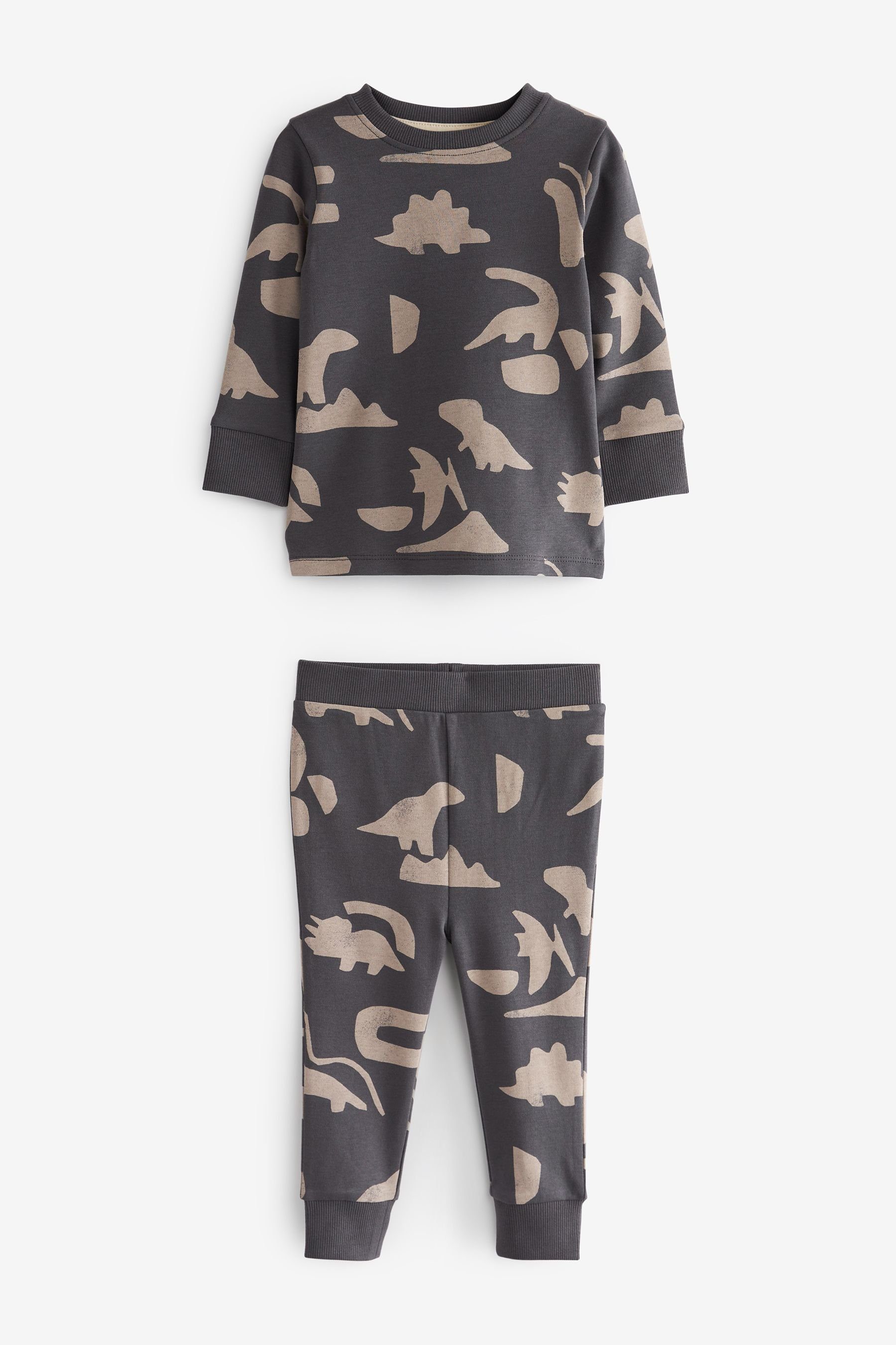 Next Pyjama Snuggle Neutral/Black Schlafanzüge (6 3er-Pack Dinosaur tlg)