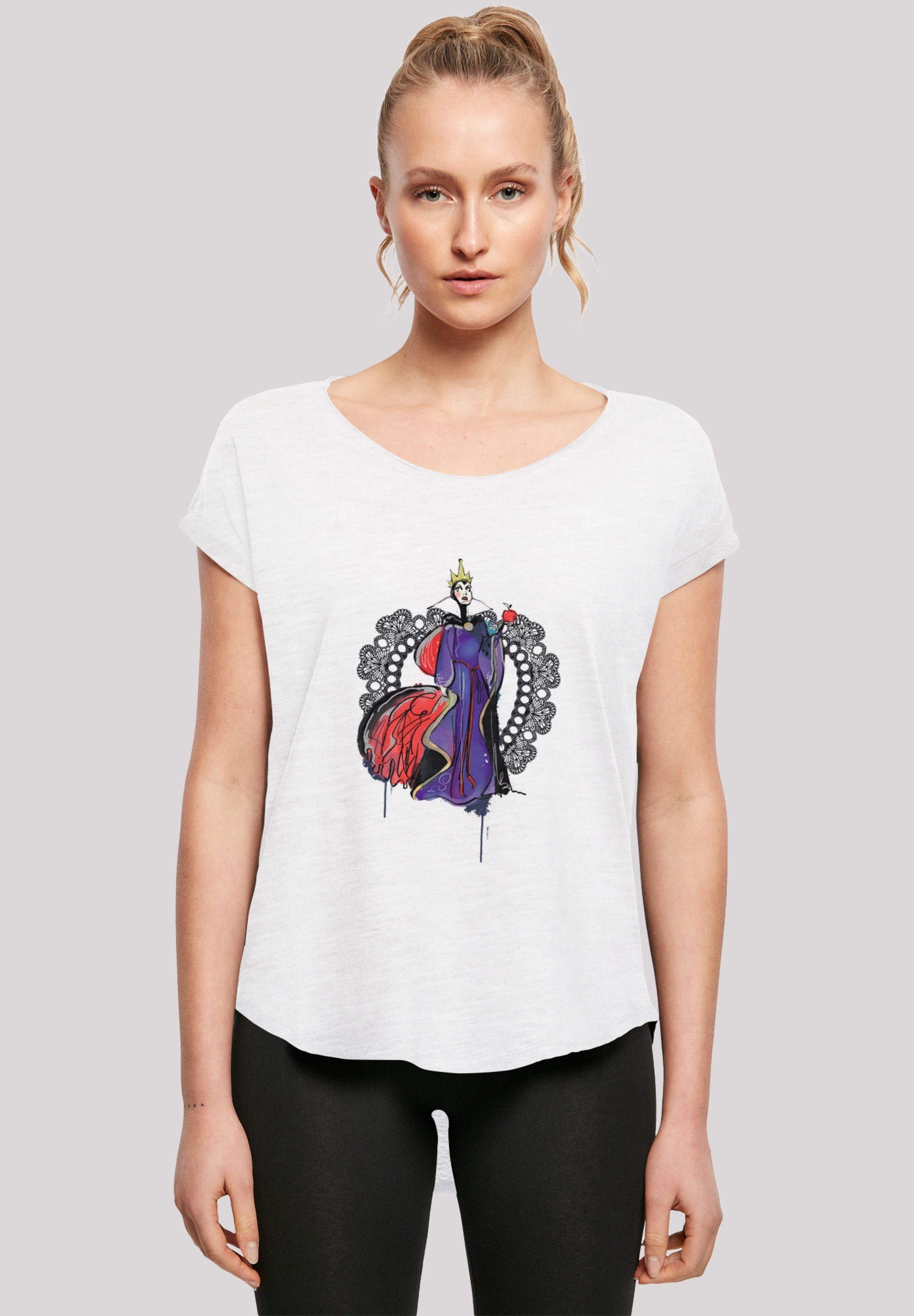 Damen Shirts F4NT4STIC T-Shirt Long Cut T-Shirt Disney Villains Maleficent Sketch
