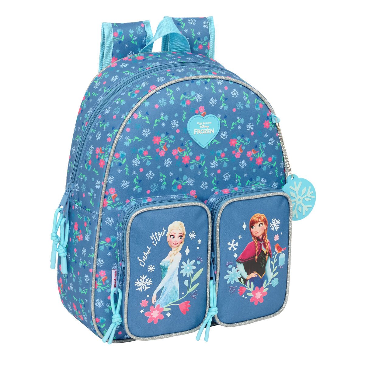 Frozen Rucksack 28 x 34 x 10 cm Kinder Rucksack Frozen Blau 28x34x10 cm