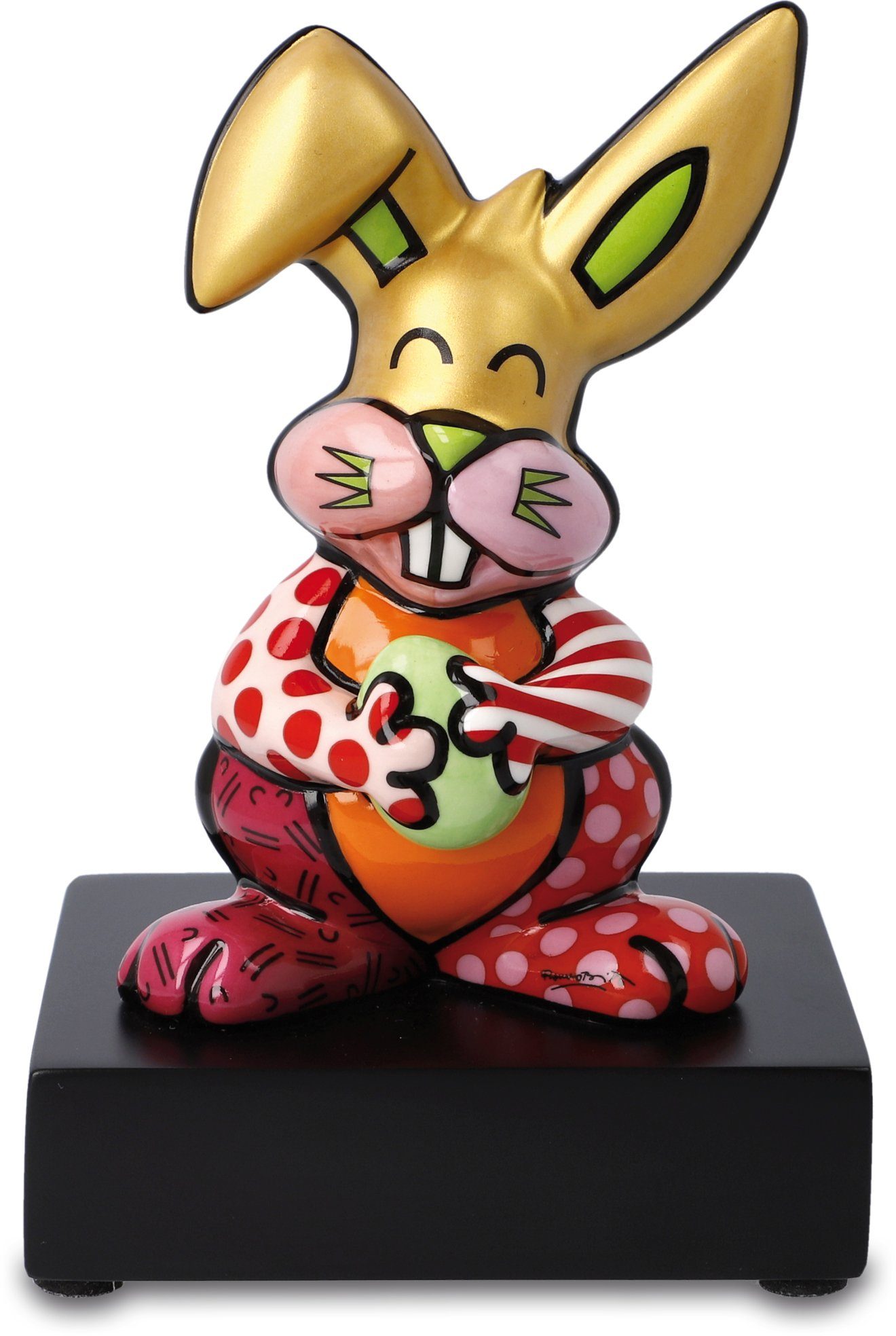 Goebel Dekofigur Goebel Pop Art Romero Britto 'RB P Orange Rabbit 14', Mit  viel Liebe zum Detail gestaltet