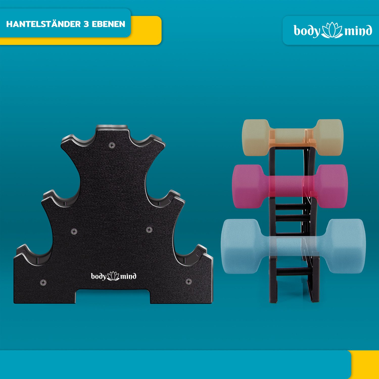 Body & Mind Hantel-Set BODY & MIND Neopren Hantel Set–Kurzhanteln für Fitness & Heimgebrauch, (Dumbbells, Effektives Krafttraining), Fitness Workout für Zuhause