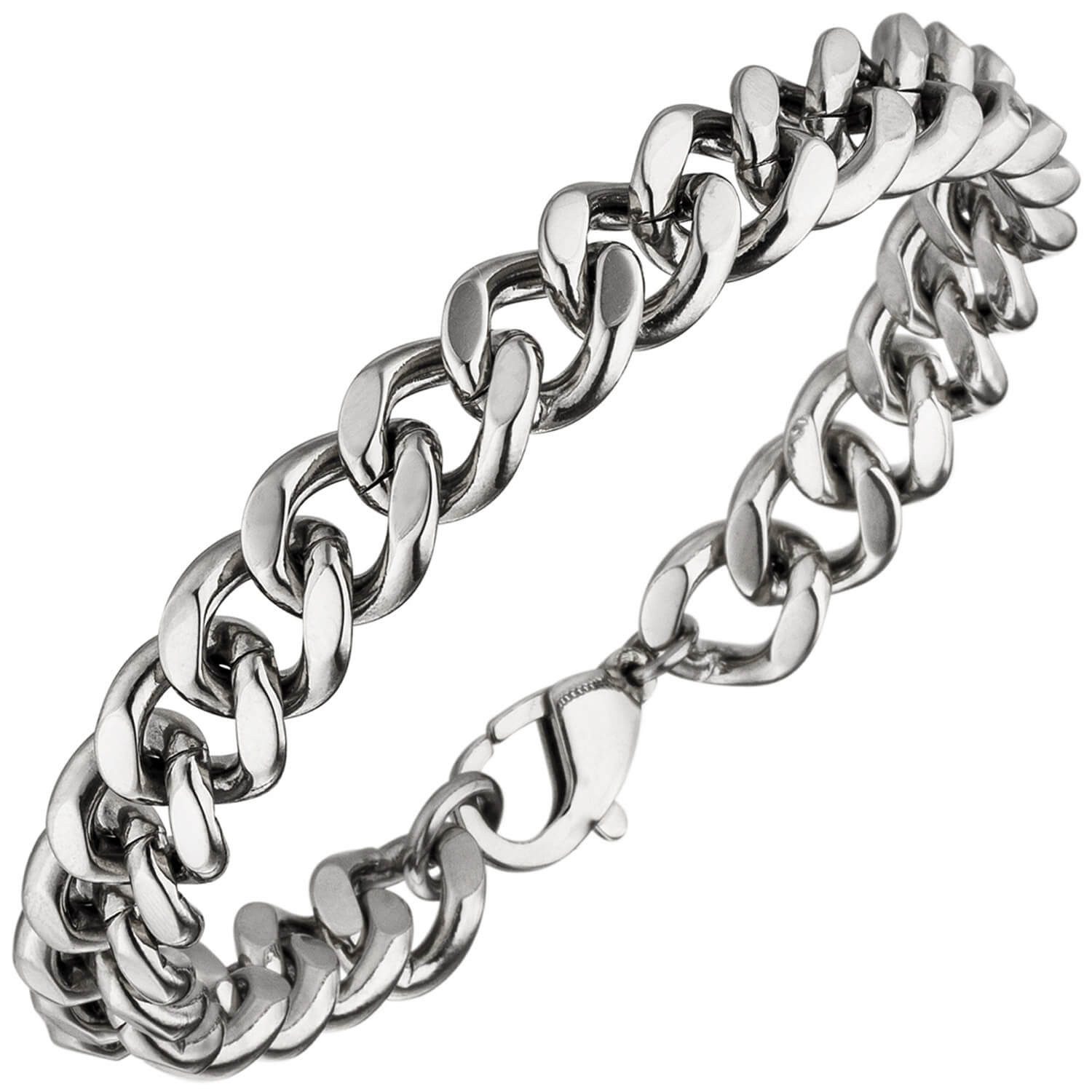 Edelstahlarmband 9,9mm Panzerarmband aus Edelstahl, 21cm