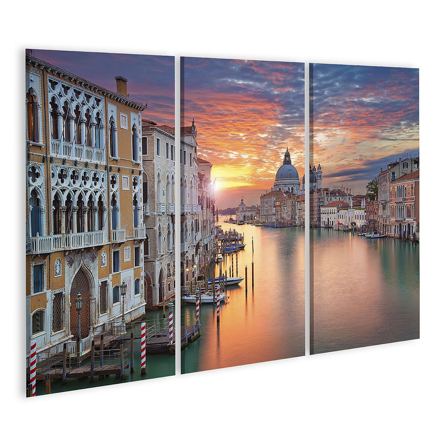 Leinwandbild Bild auf Leinwand Venedig Canale Grand im Sonnenlicht Wandbild Leinwan
