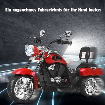 COSTWAY Elektro-Kindermotorrad, 6V mit Hupe & Vor-und Rückwärtsschalter