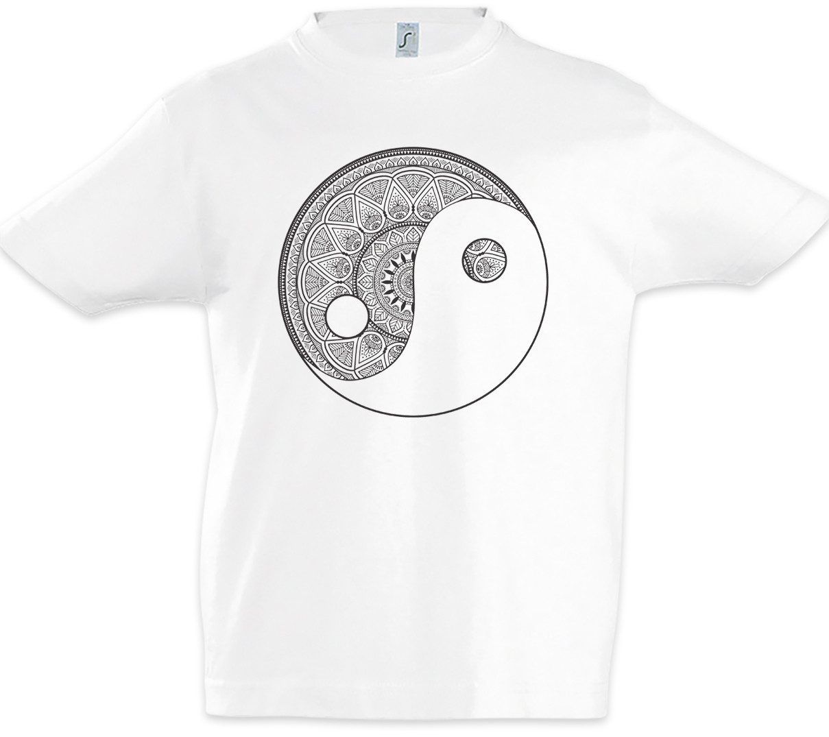 Print-Shirt Mandala Yin Yang Kinder T-Shirt Yantra Hinduism Buddhism Buddhismus