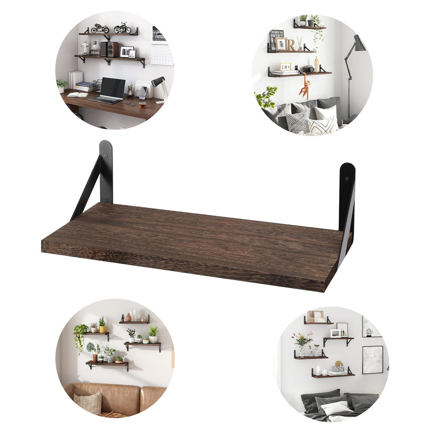 REDOM Wandregal 4er Set Schweberegale Bücherregal günstig online kaufen