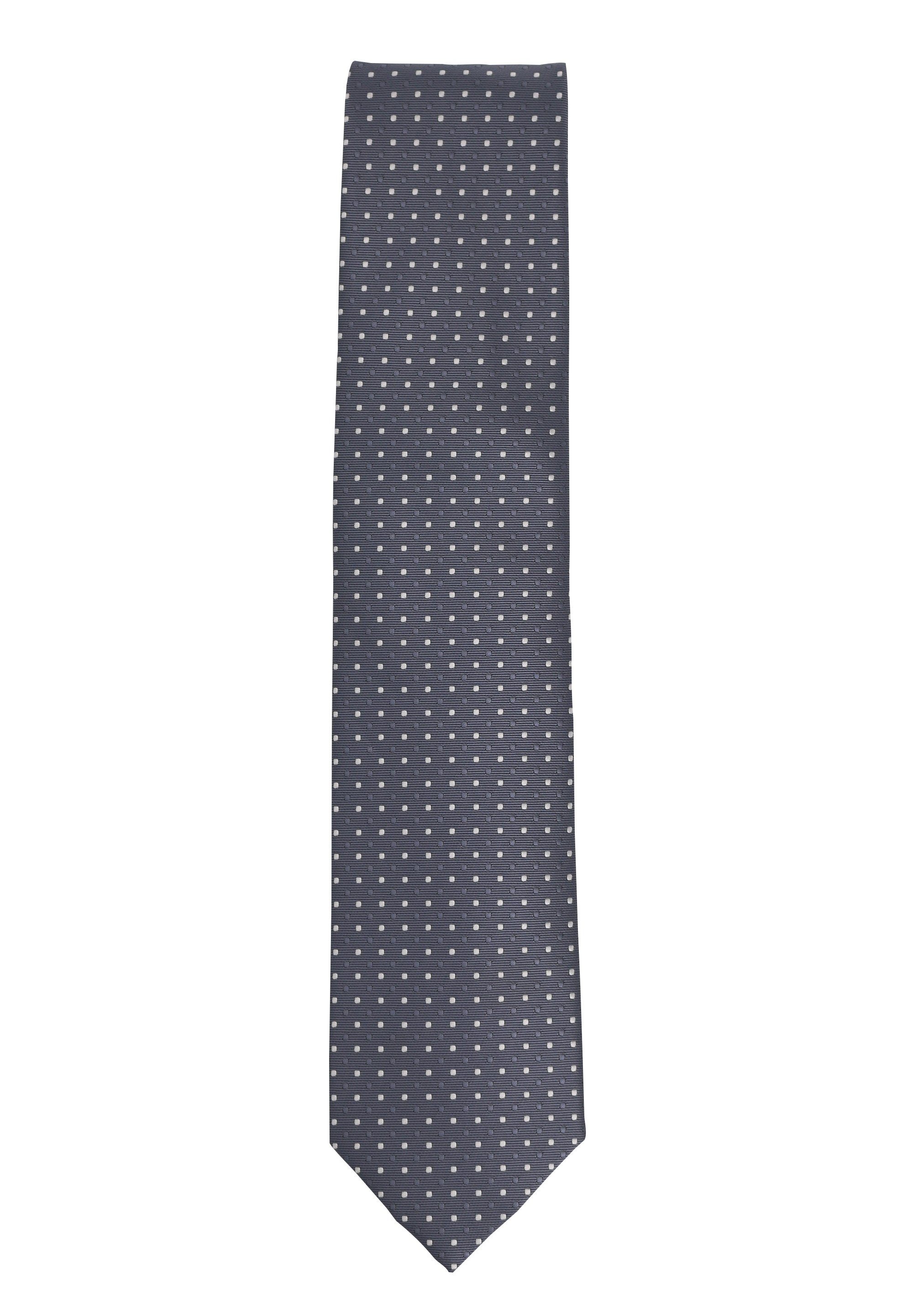Herren Box, Fabio Breit in mit Krawatten (Grau, Gepunktet) Farini Grau 8cm (ohne (8cm), verschiedene Punkten Breite Krawatte Schlips - Weiß)