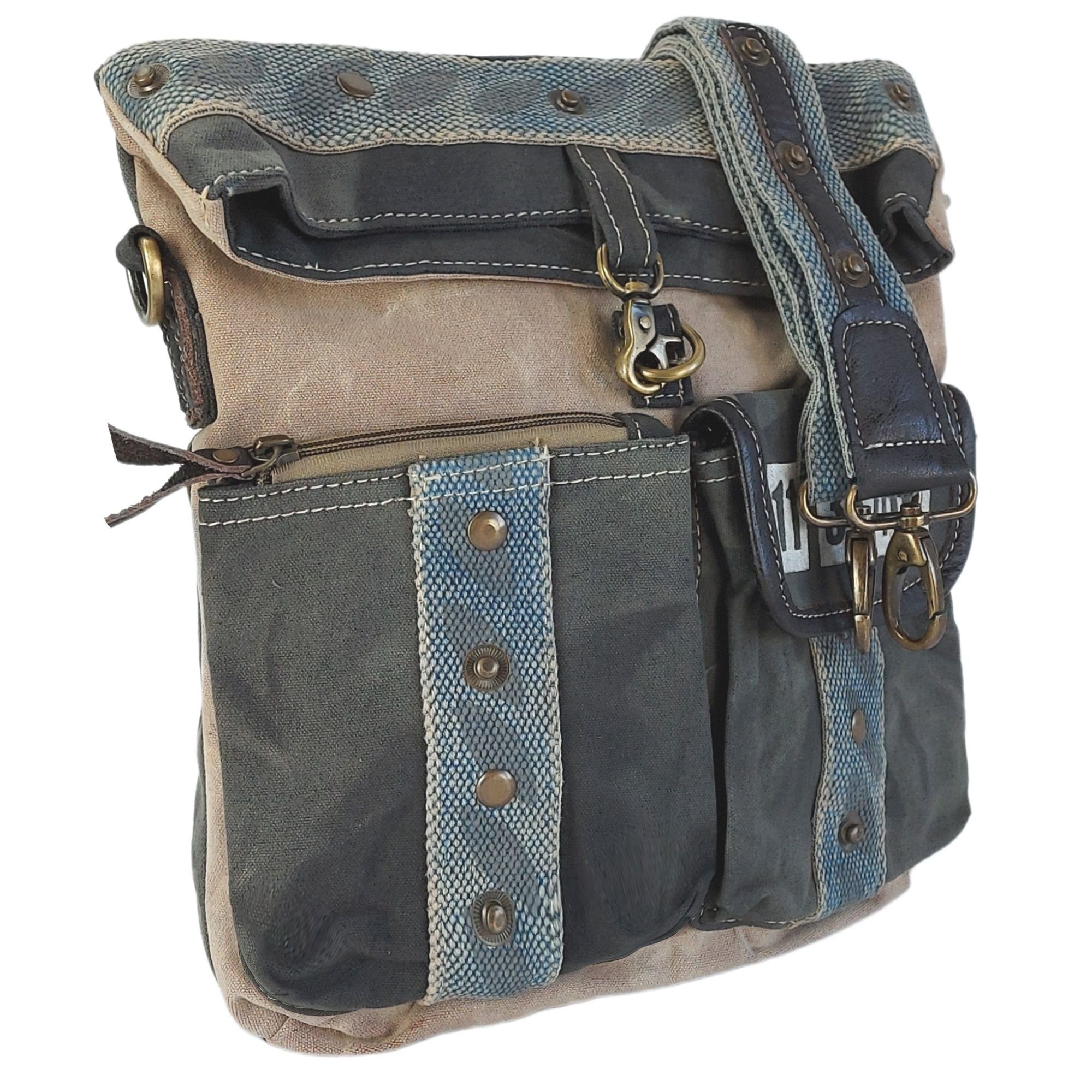 Sunsa Umhängetasche Große Umhängetasche Vintage Crossbody Tasche für Sie/ Ihn, Druck auf den Henkel